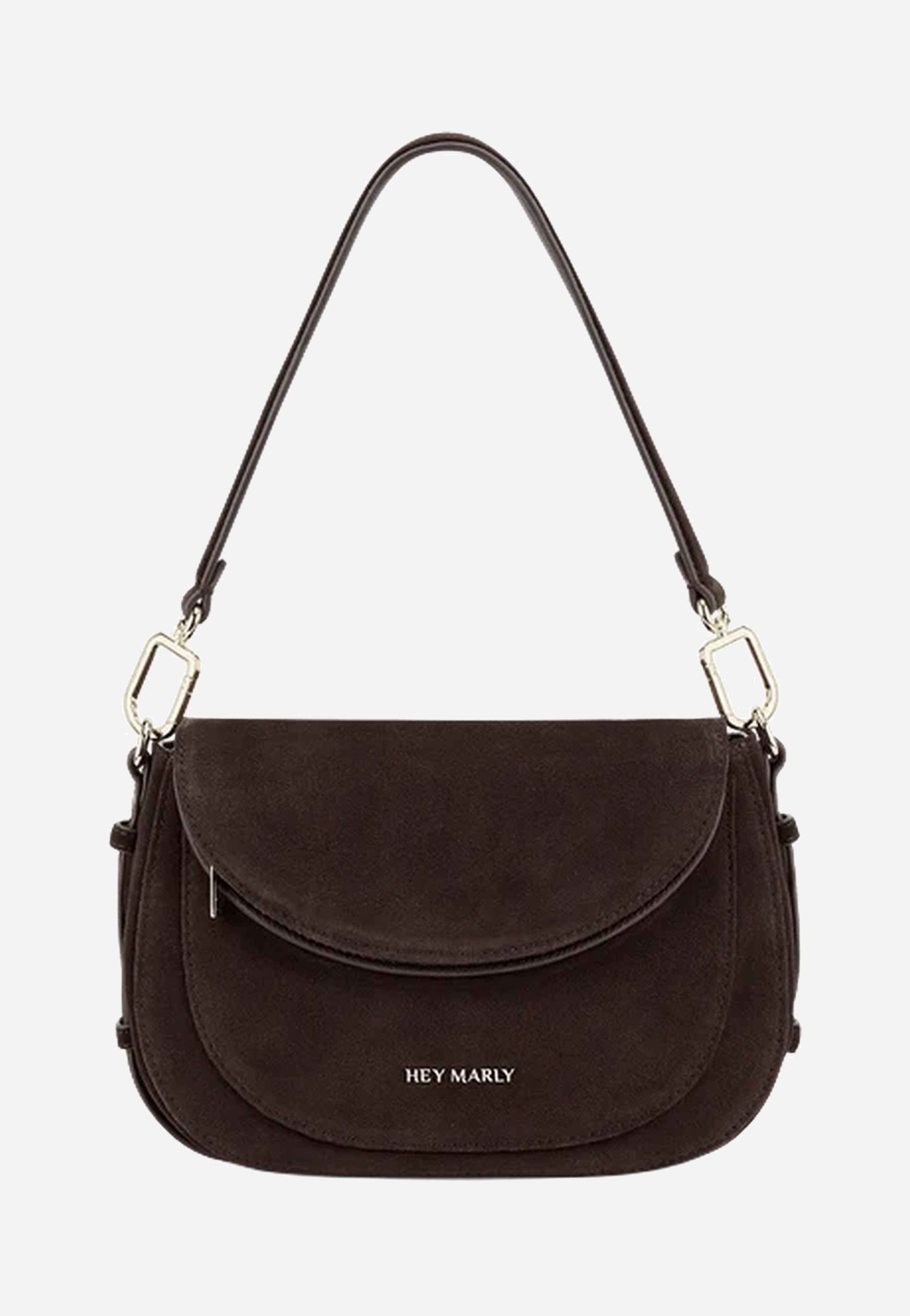 Hey Marly Big Sister Suede Coffee Crossbody Bag