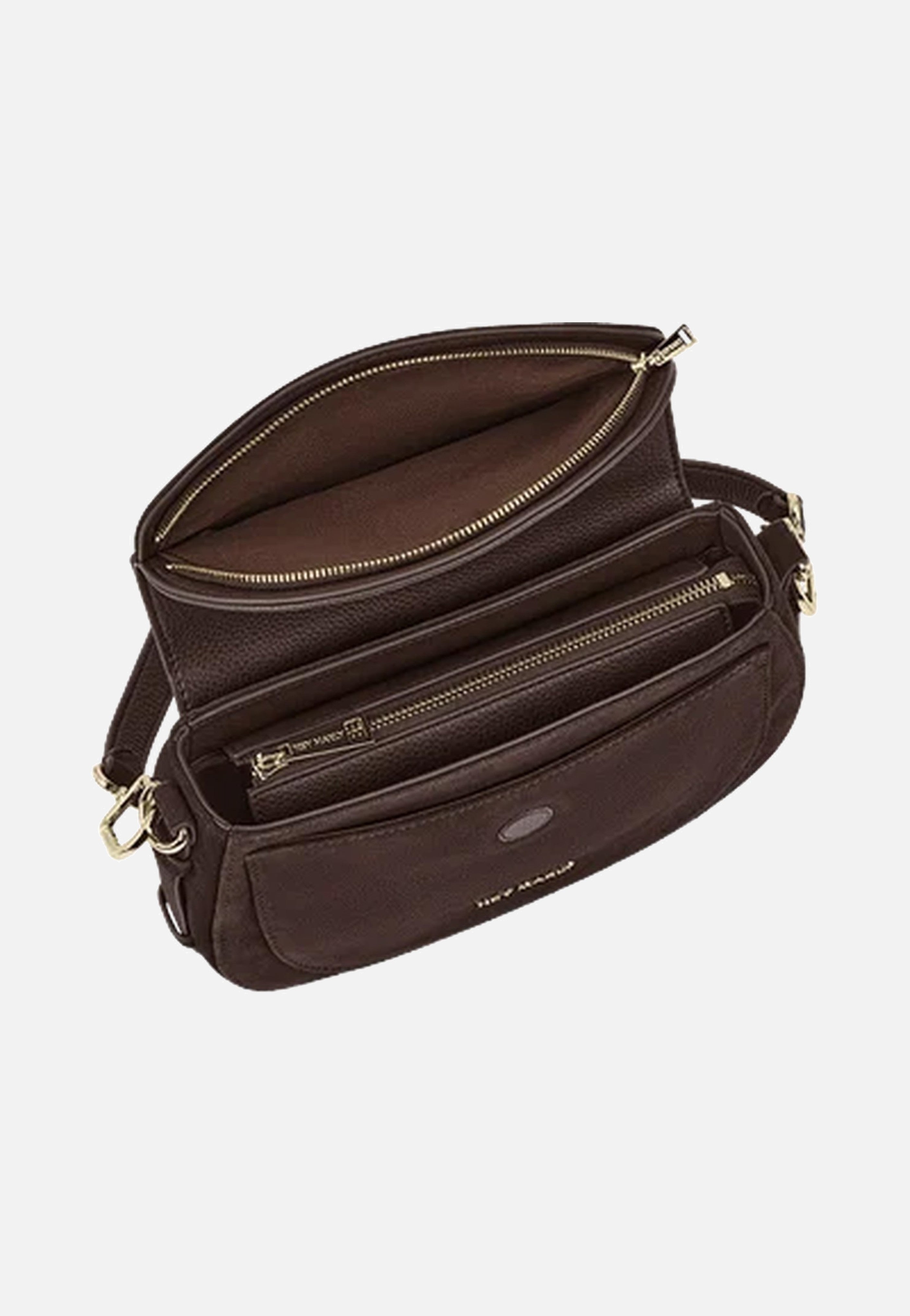 Hey Marly Big Sister Suede Coffee Crossbody Bag