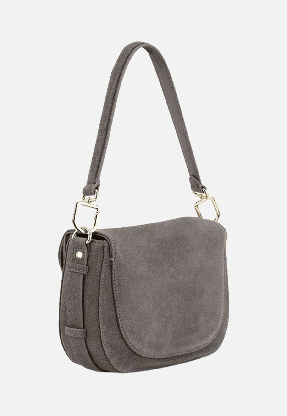 Hey Marly Big Sister Suede Grey Crossbody Bag