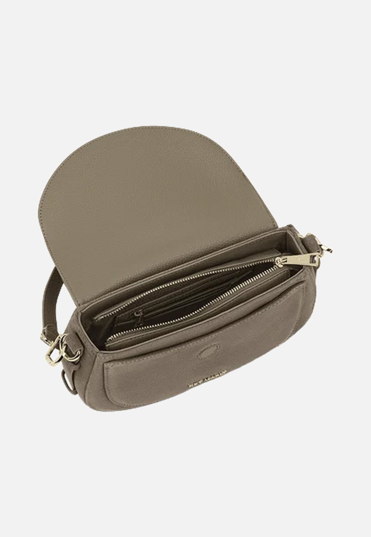 Hey Marly Big Sister Suede Mocha Crossbody Bag
