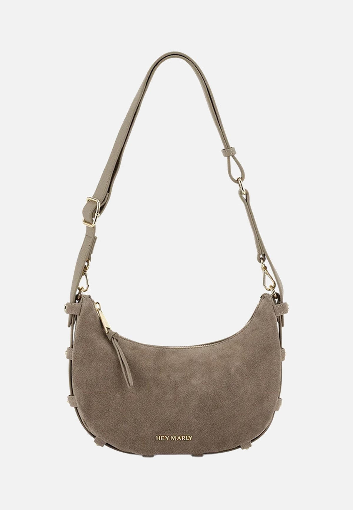 Hey Marly Lifetime Sister Suede S Mocha Crossbody Bag