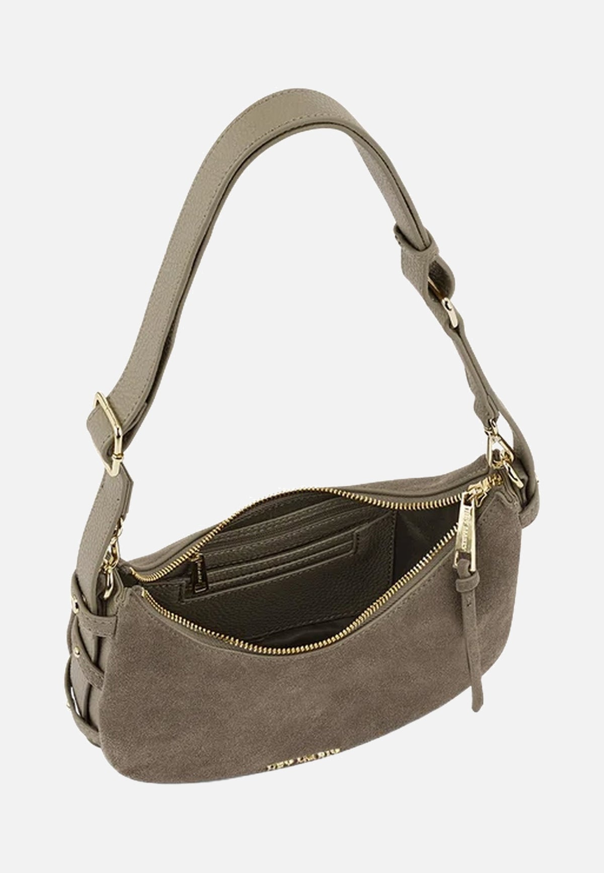 Hey Marly Lifetime Sister Suede S Mocha Crossbody Bag