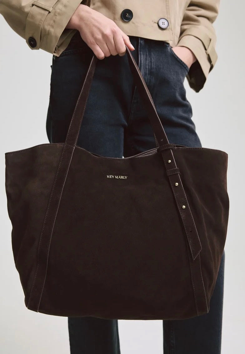 Hey Marly Pretty Wonder Suede Coffee Shopper