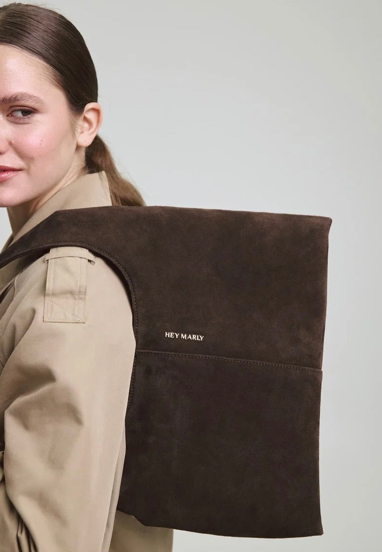 Hey Marly Alltime Lover ReSuede M Coffee Hobo Bag