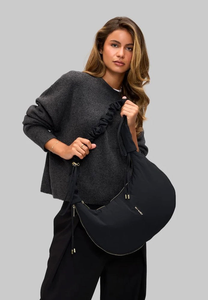 Hey Marly Easy Buddy M Black Crossbody Bag