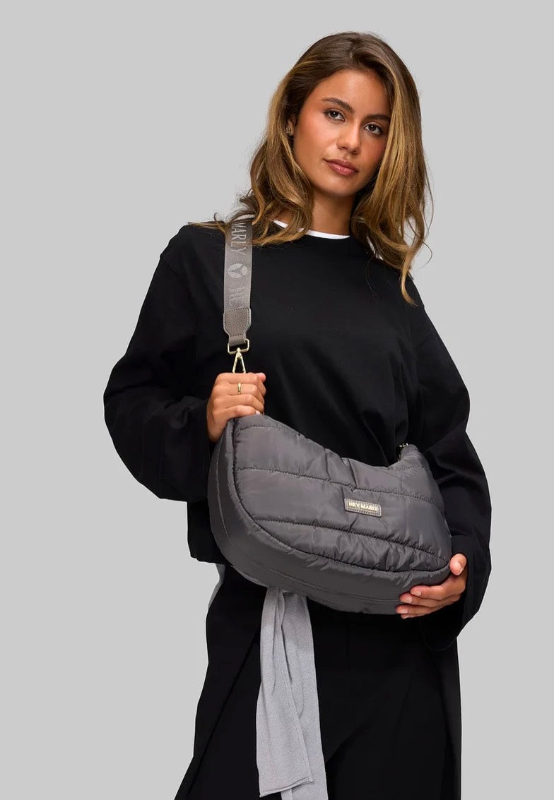 Hey Marly Lifetime Buddy M Grey Crossbody Bag