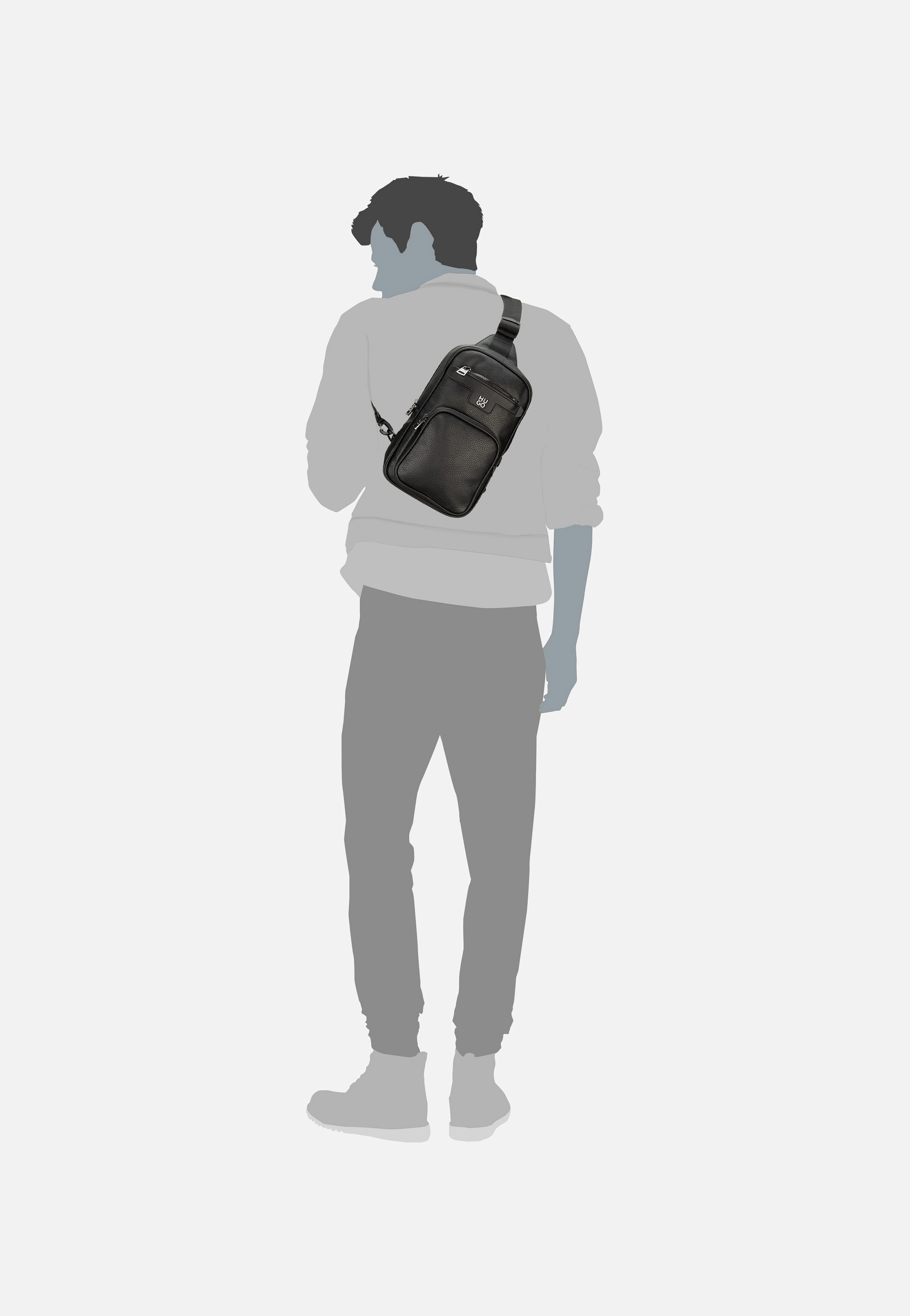 HUGO - Nesh R Monostrap 50529464 Black - Sling Bag | Men-Image