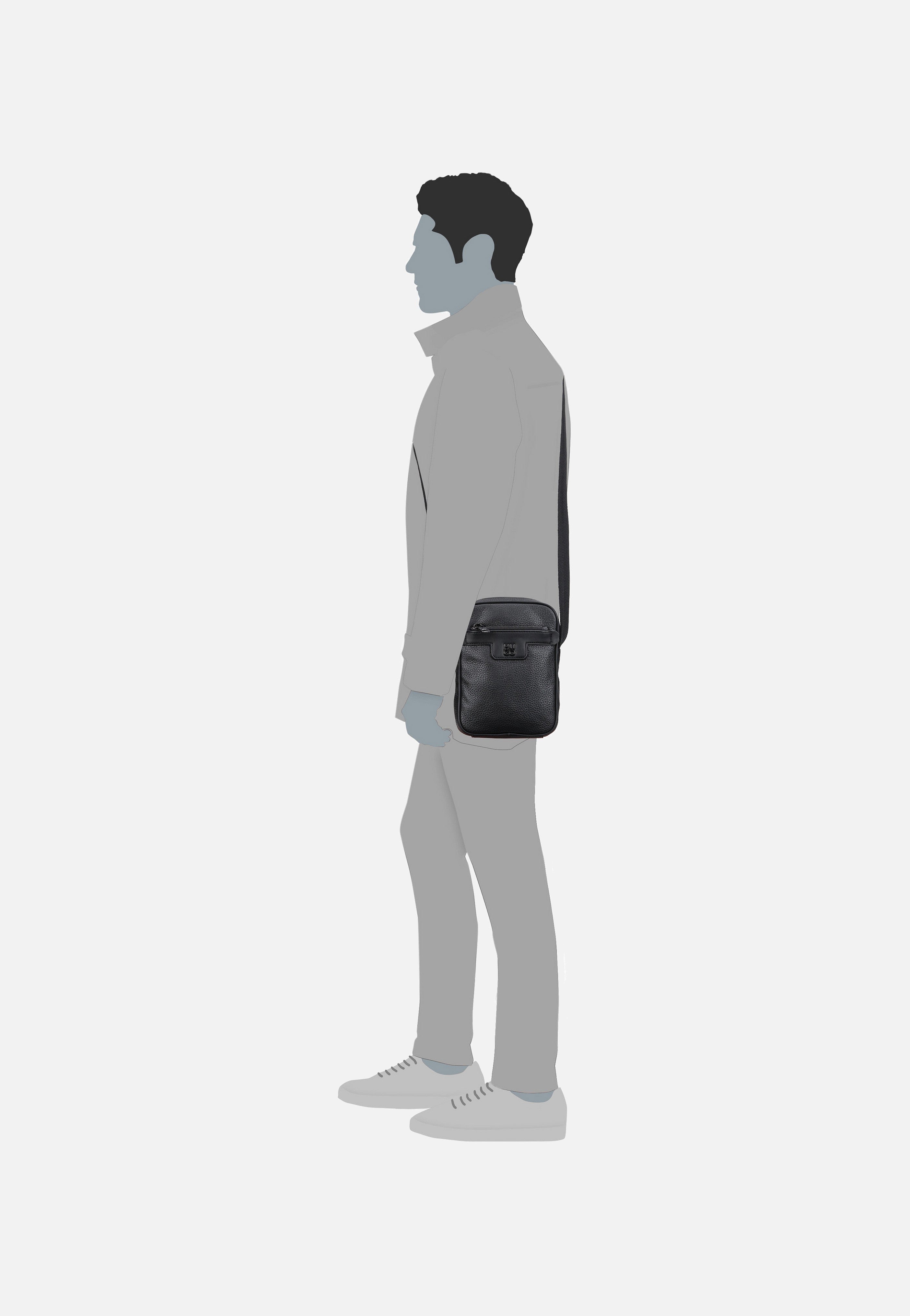HUGO - Nesh R NS Zip 50529484 Black - Shoulder Bag | Men-Image
