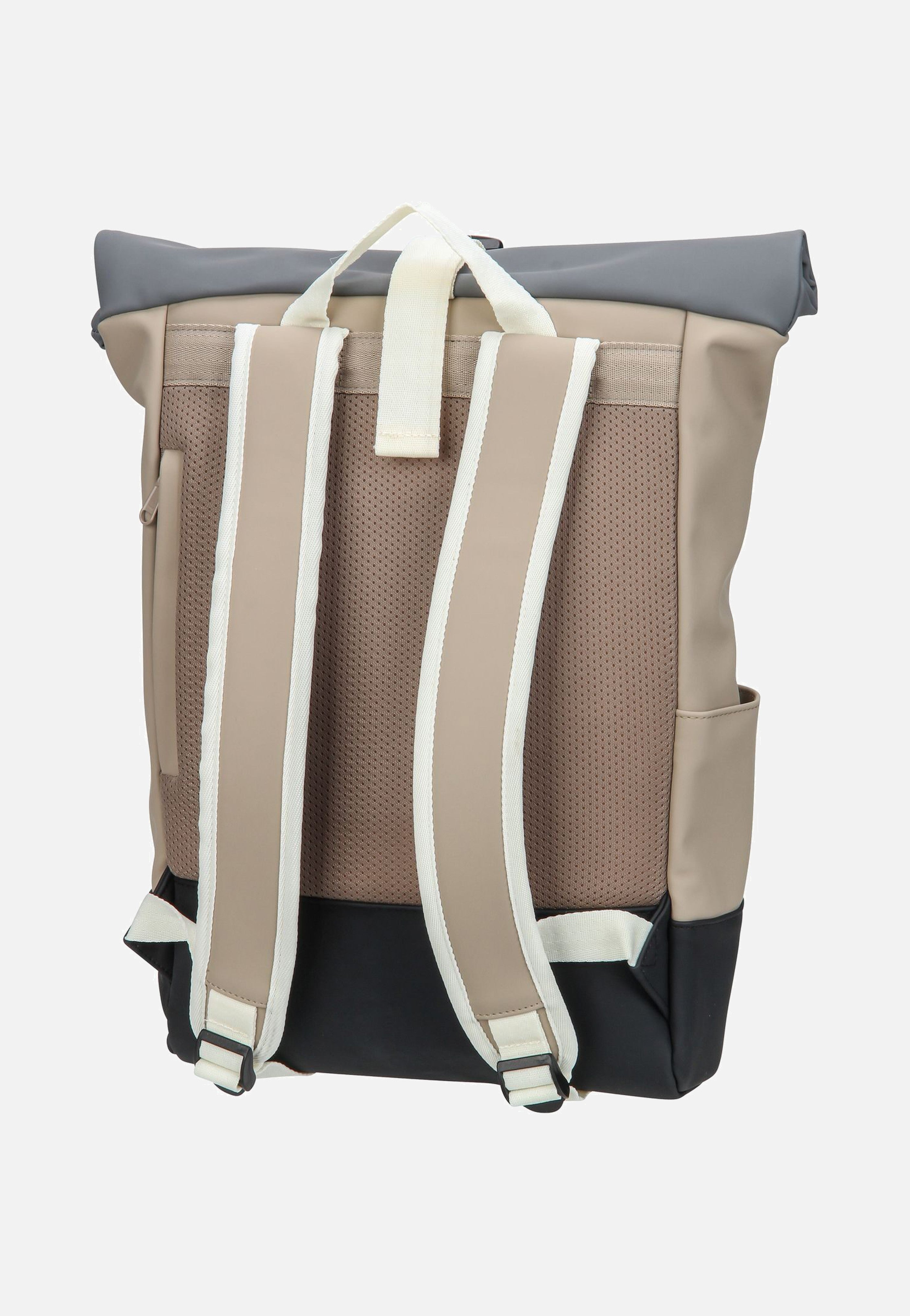 Johnny Urban Harvey Beige-Grau Rolltop Rucksack