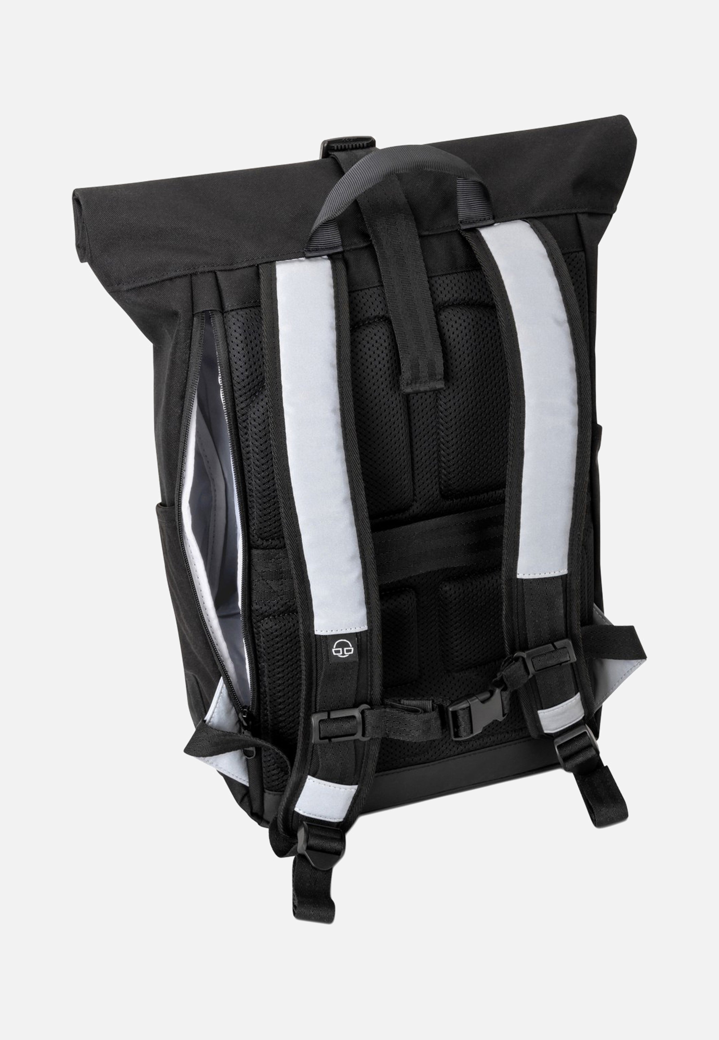 Johnny Urban Allen Medium Black Reflective Rolltop Backpack