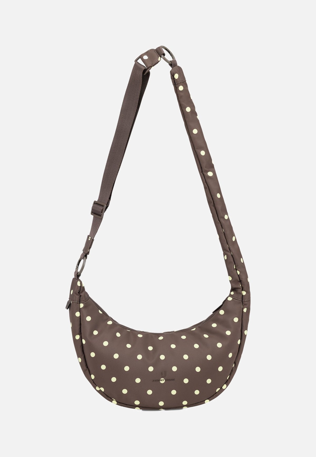 Johnny Urban Lou Medium Brown Polka Dots Crossbody Bag
