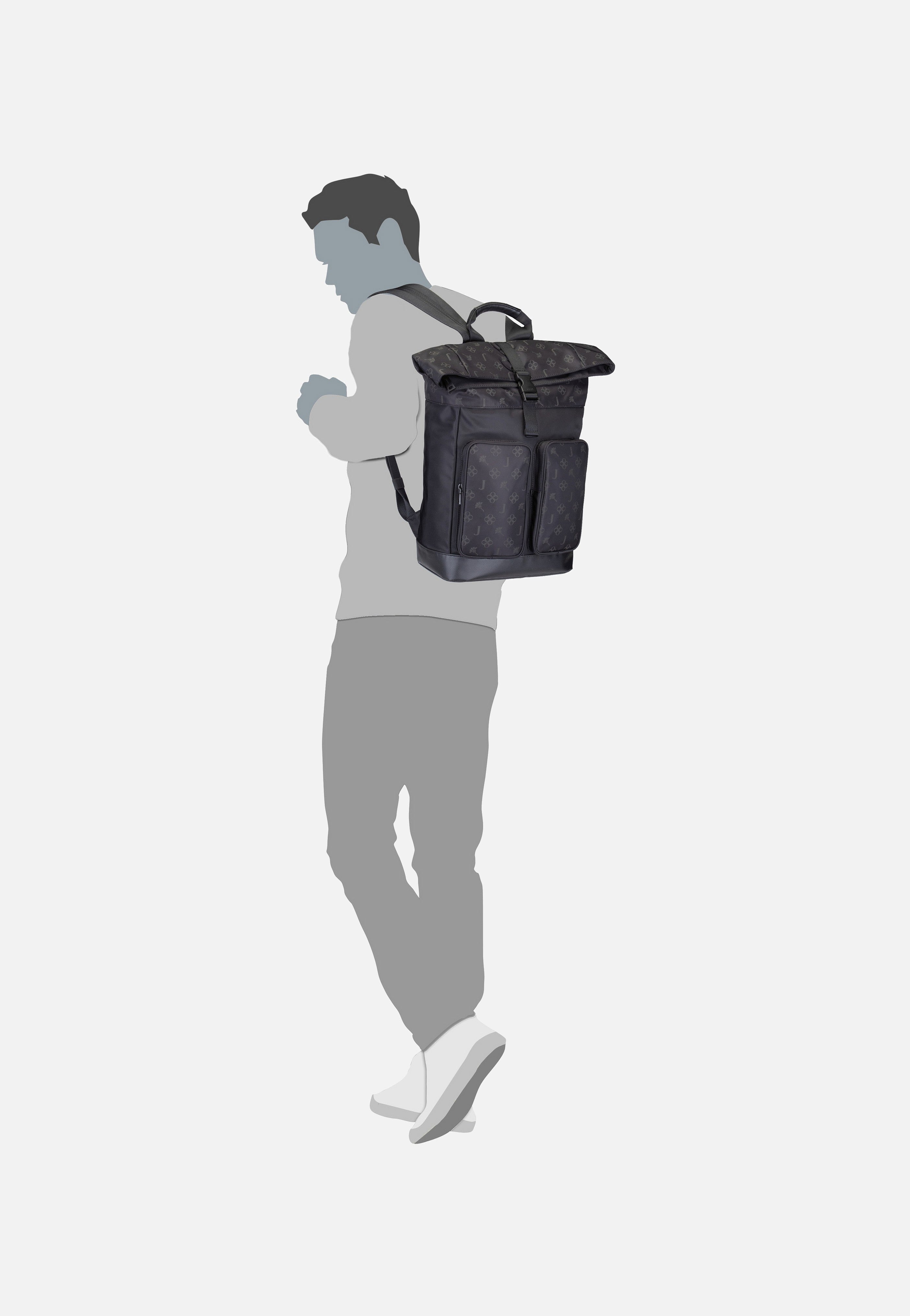 Joop - Decoro Nicosia Otis LVF Black - Rolltop Backpack | Men-Image