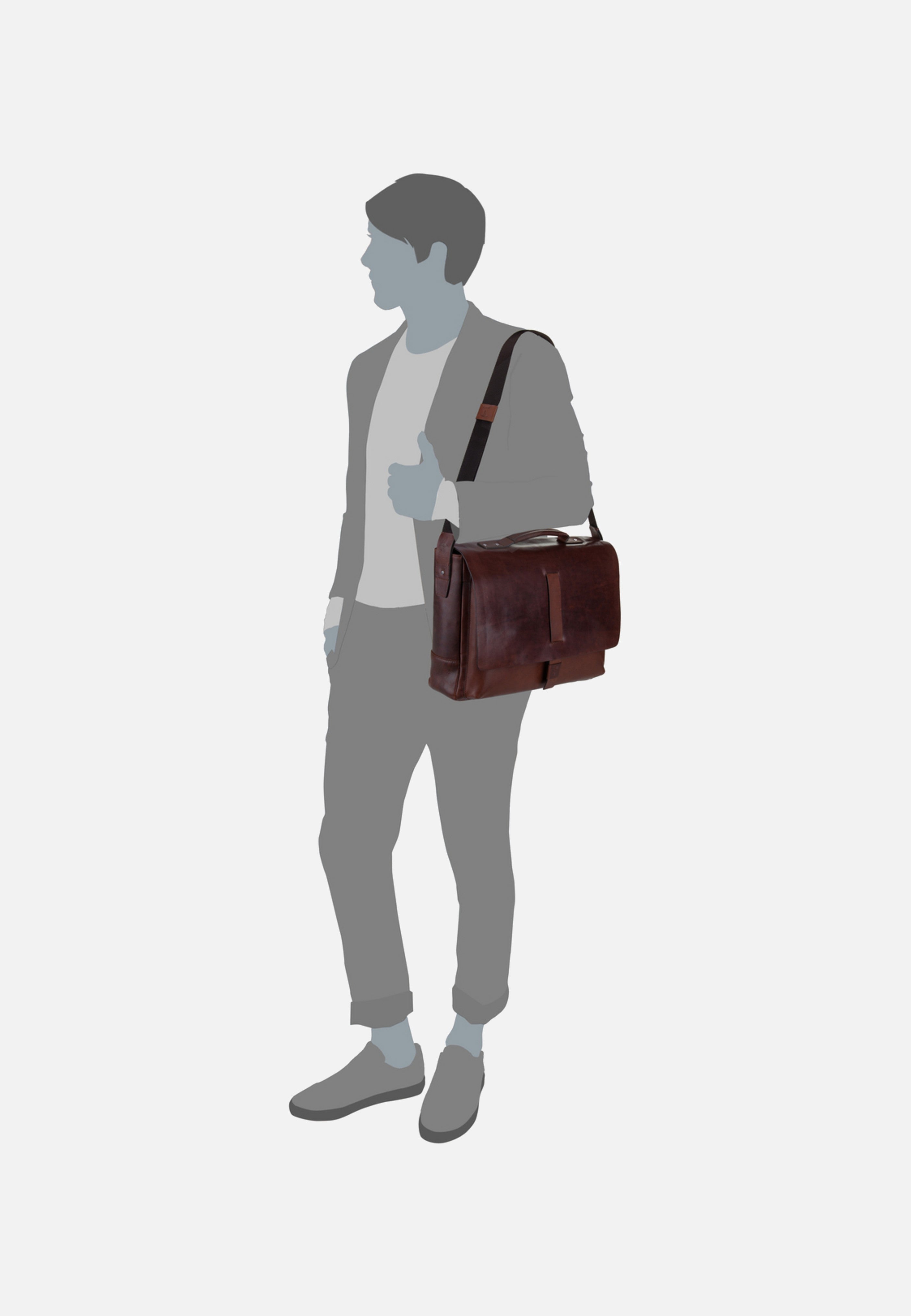 Joop - Loreto Kreon BriefBag MHF Dark Brown - Briefcase | Men-Image