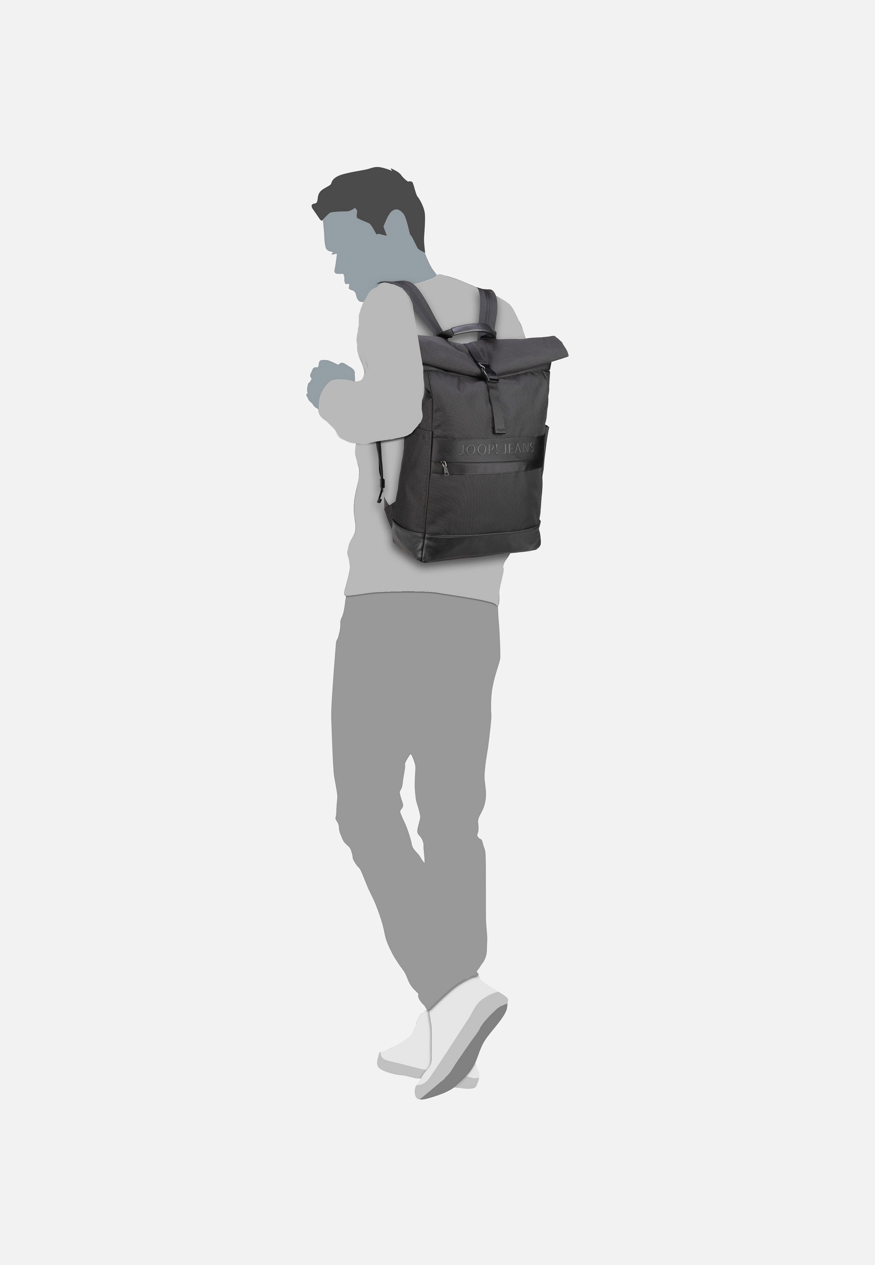 Joop - Modica Jaron LVF Black - Rolltop Backpack | Men-Image