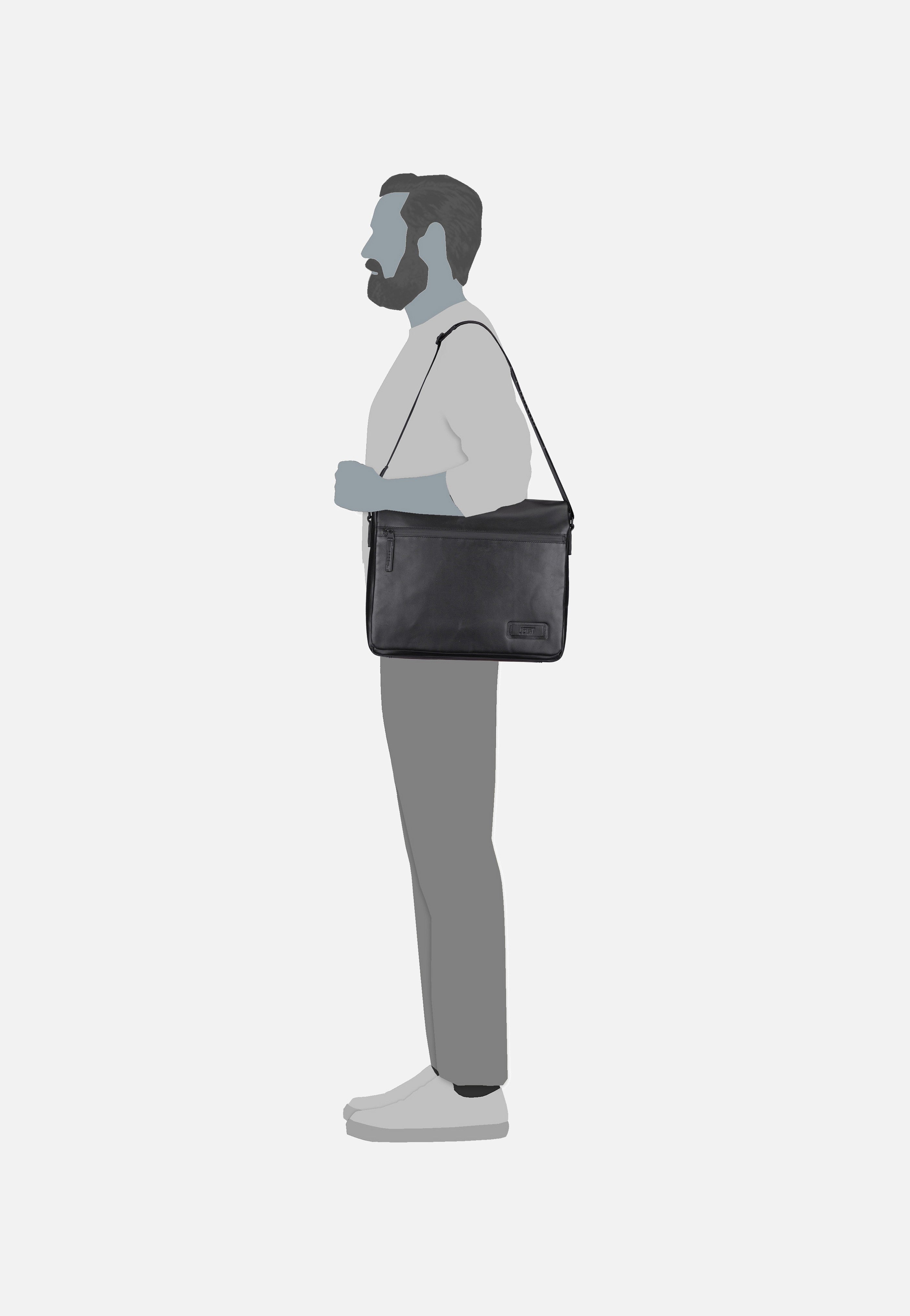 Jost - Aarhus 9122 Schwarz - Messenger Bag | Men-Image