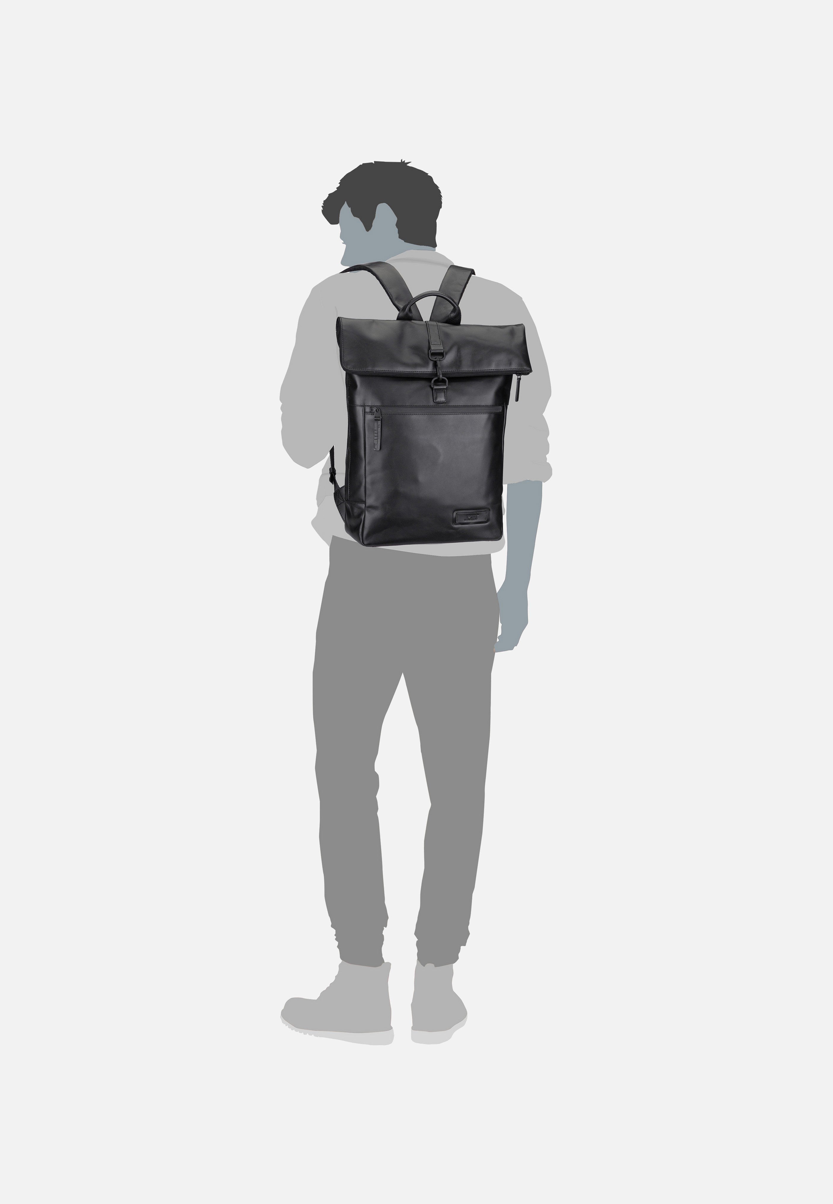 Jost - Aarhus 9124 Schwarz - Rolltop Backpack | Men-Image