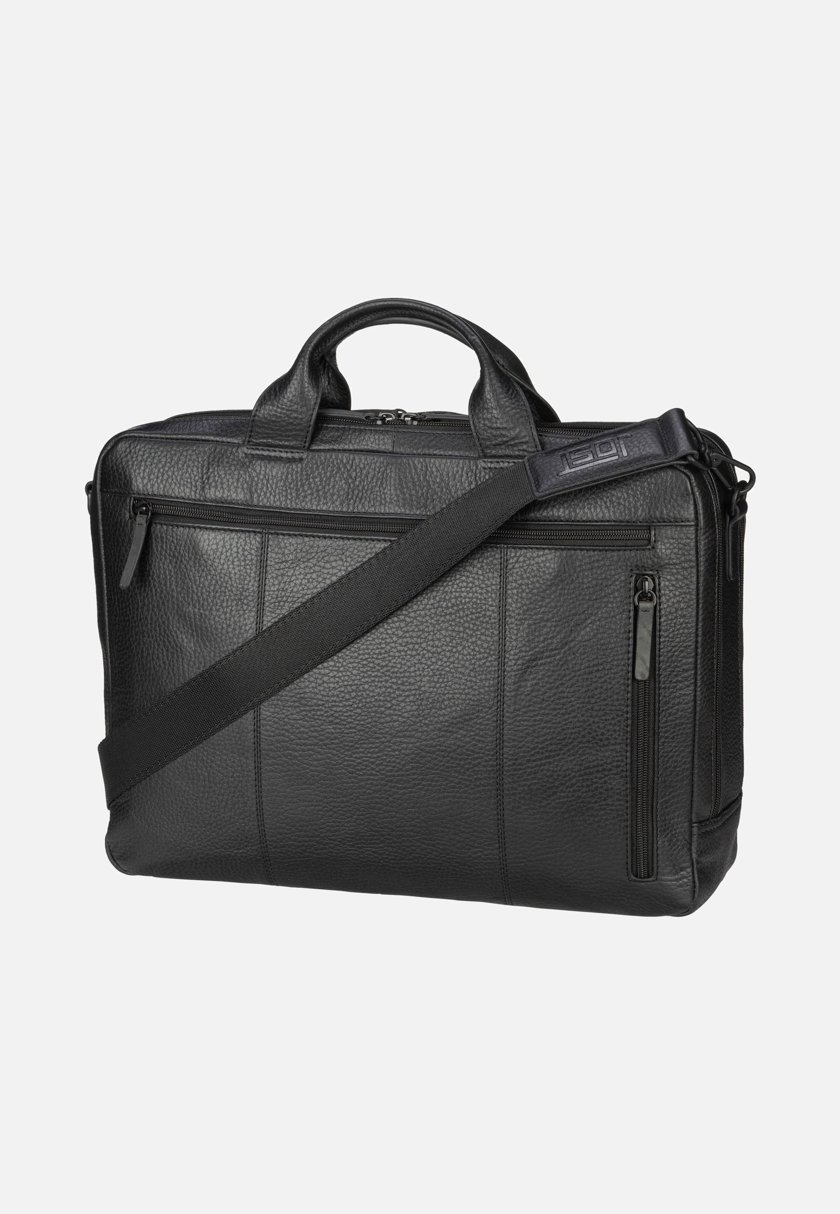 Jost - Stockholm Business Bag L 2 Comp Black - Briefcase | Men-Image