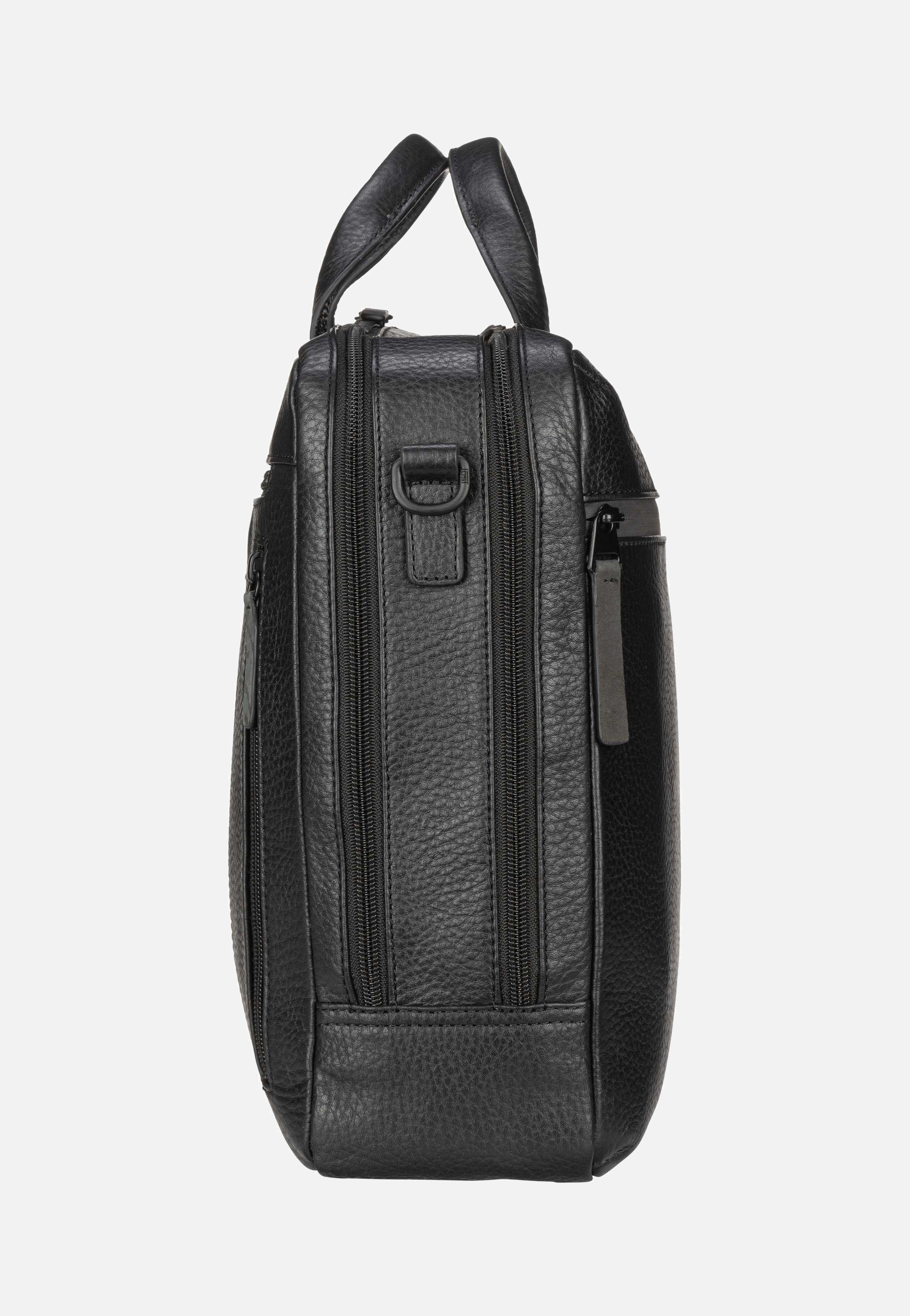 Jost - Stockholm Business Bag L 2 Comp Black - Briefcase | Men-Image