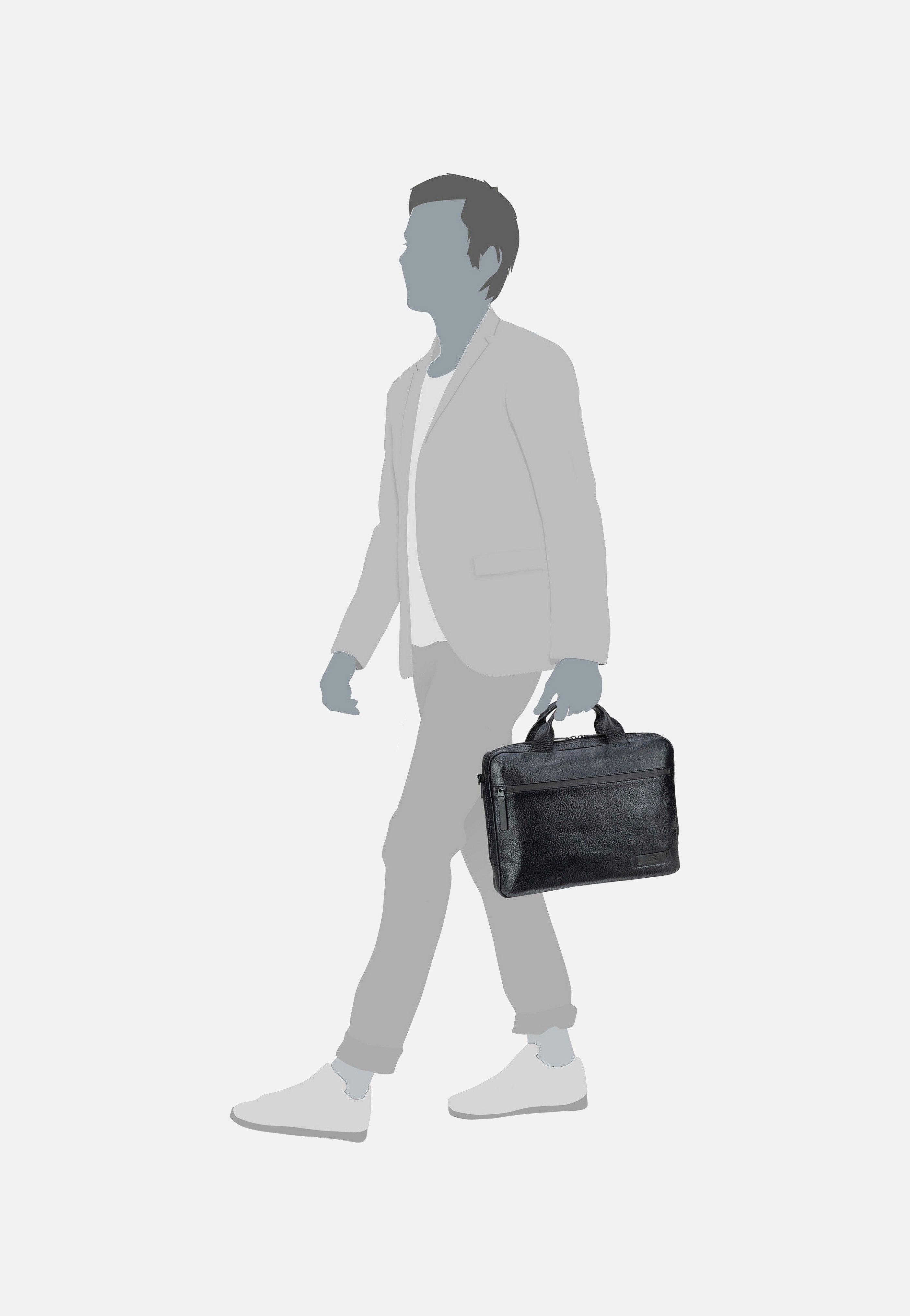 Jost - Stockholm Business Bag S 1 Comp Black - Briefcase | Men-Image