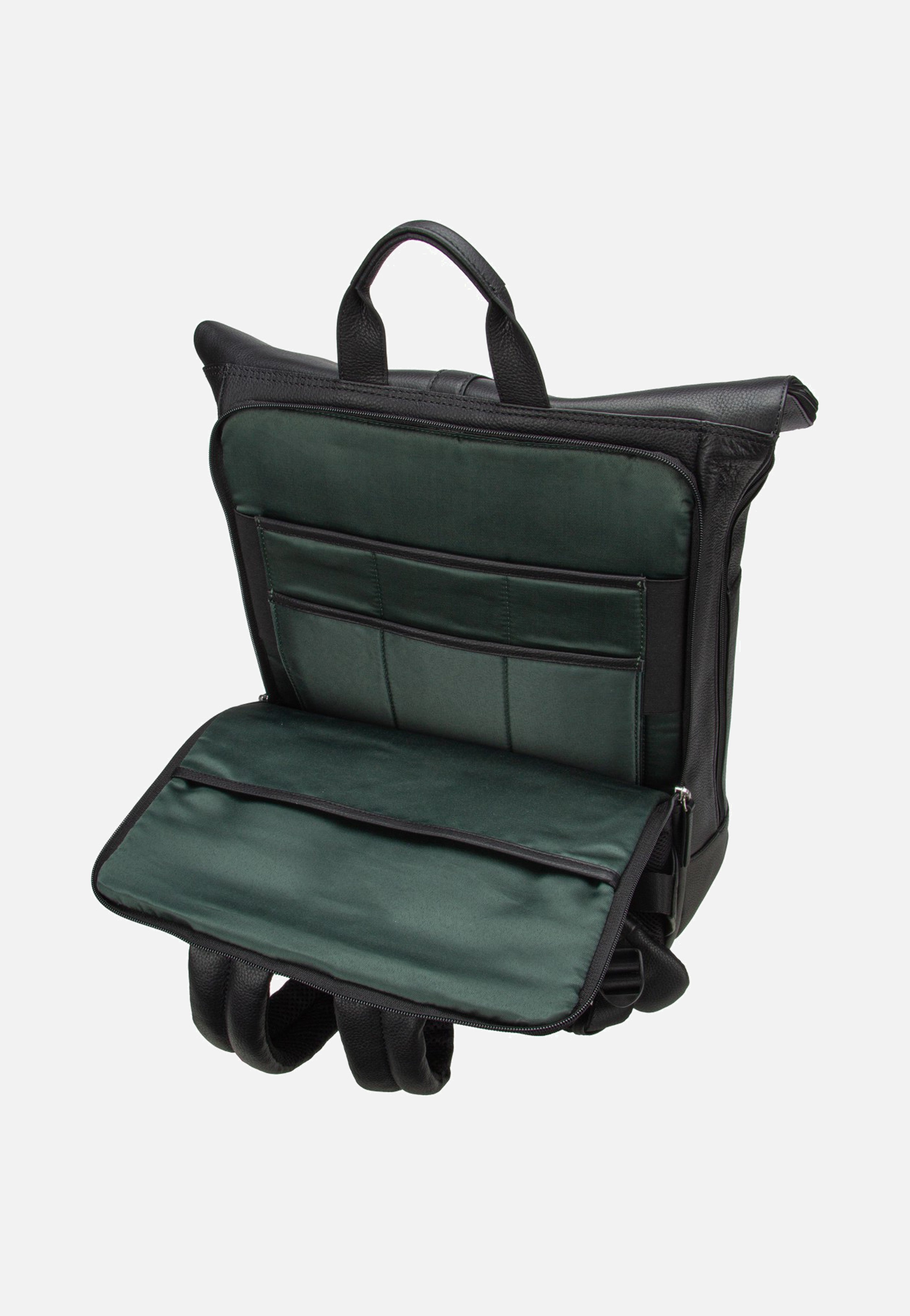 Jost - Frankfurt Backpack Courier Black - Rolltop Backpack | Men-Image