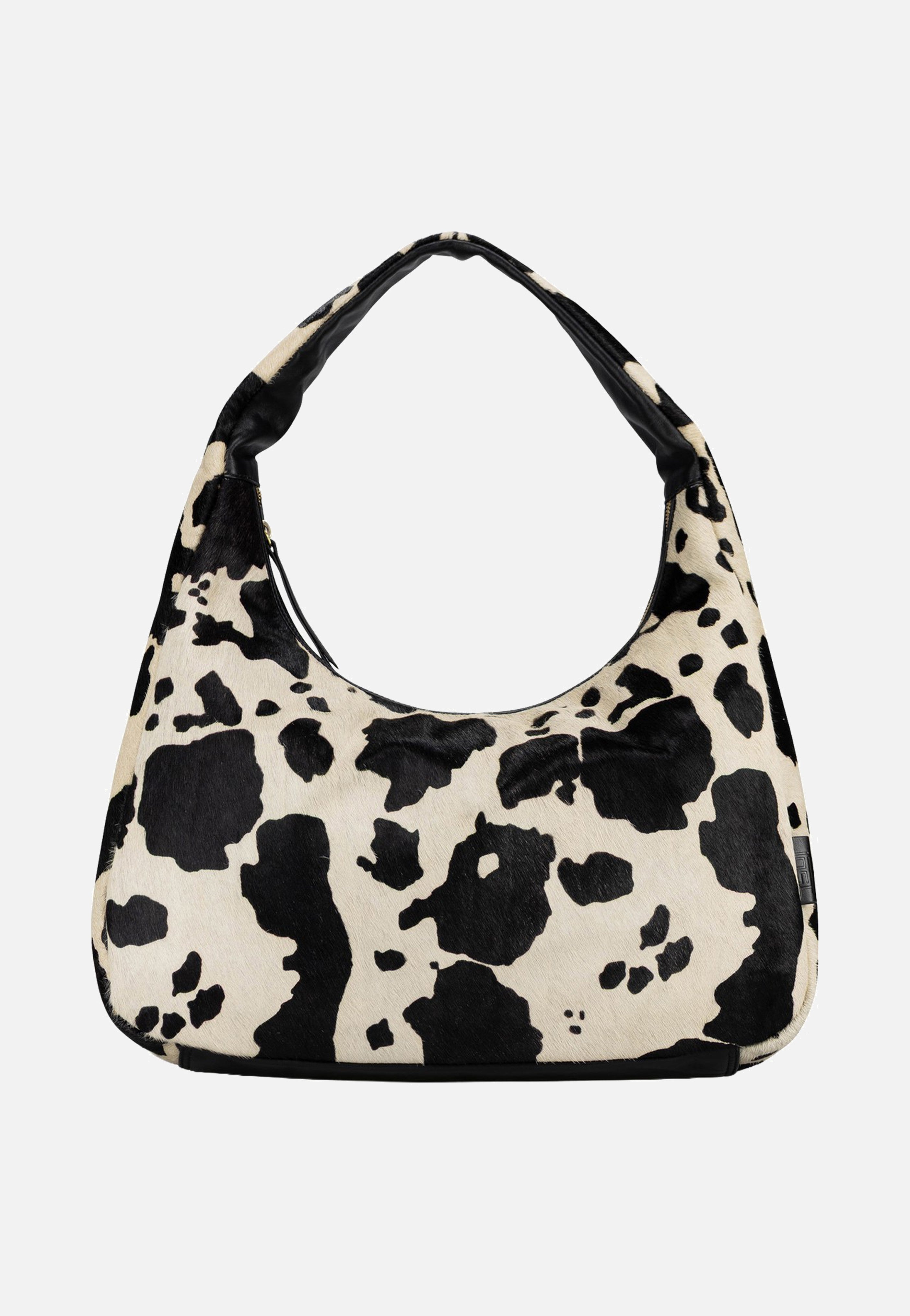Jost Furry Cow Hobo Bag L 3123 Black Hobo Bag