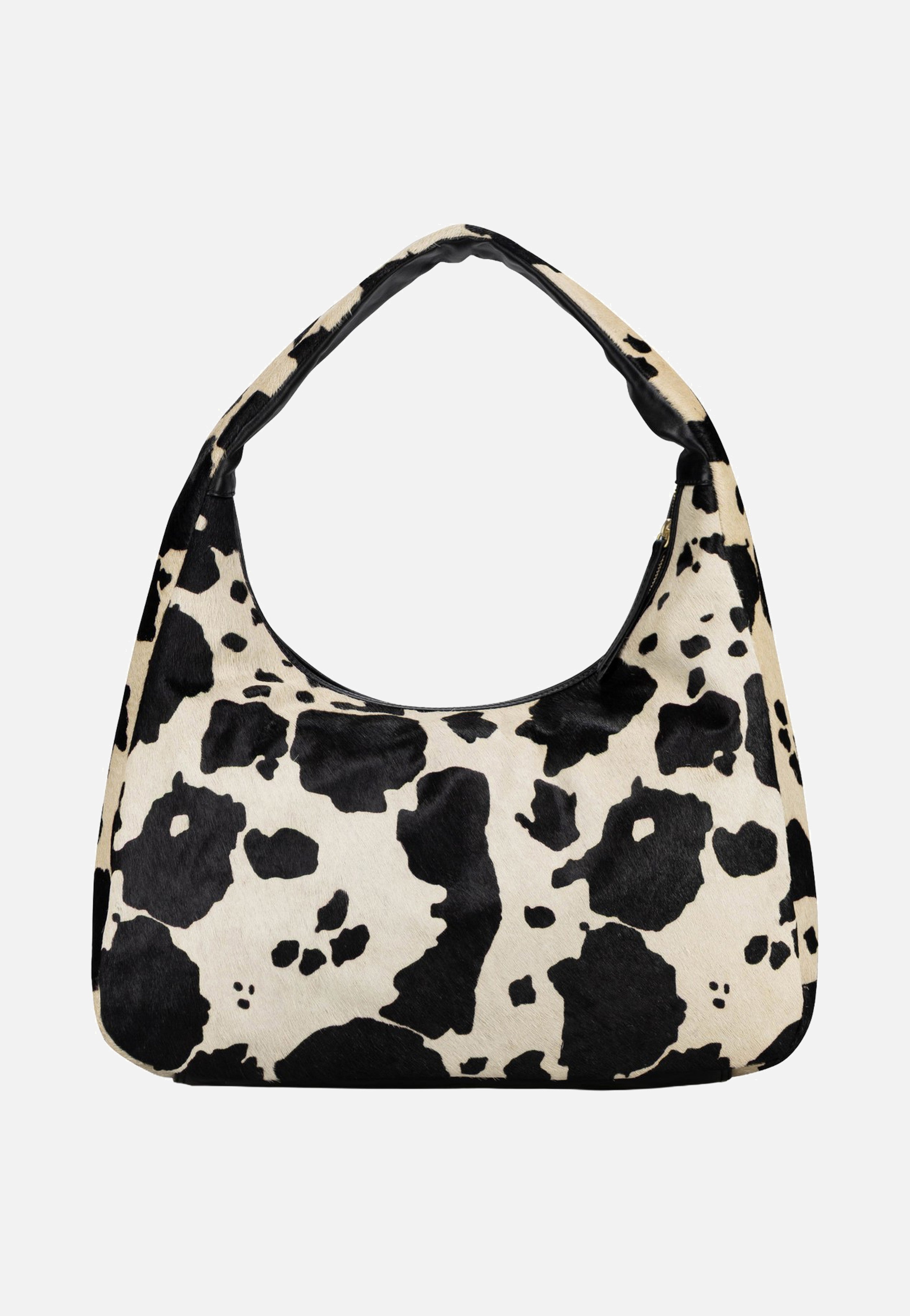 Jost Furry Cow Hobo Bag L 3123 Black Hobo Bag
