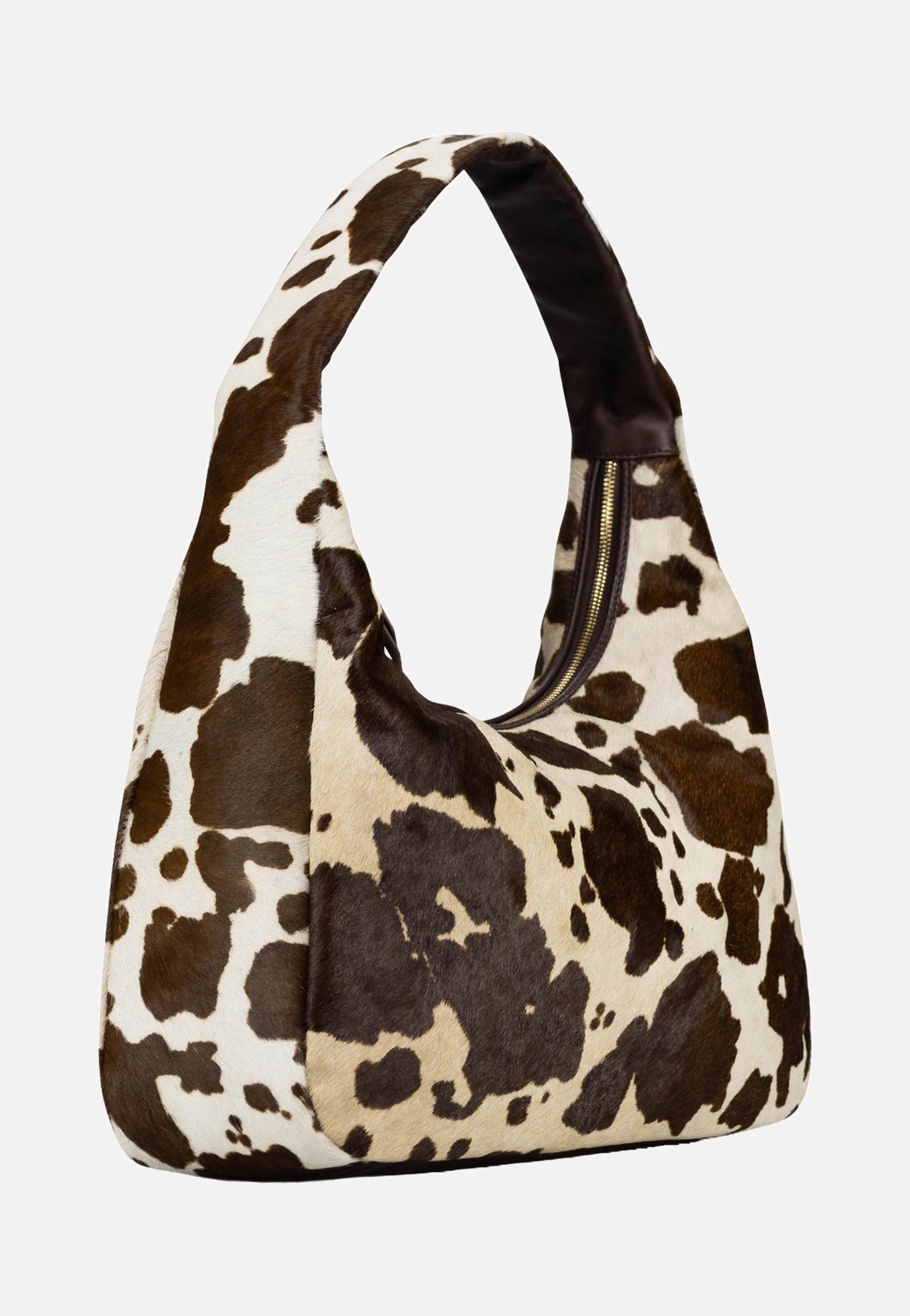 Jost Furry Cow Hobo Bag L 3123 Brown Hobo Bag