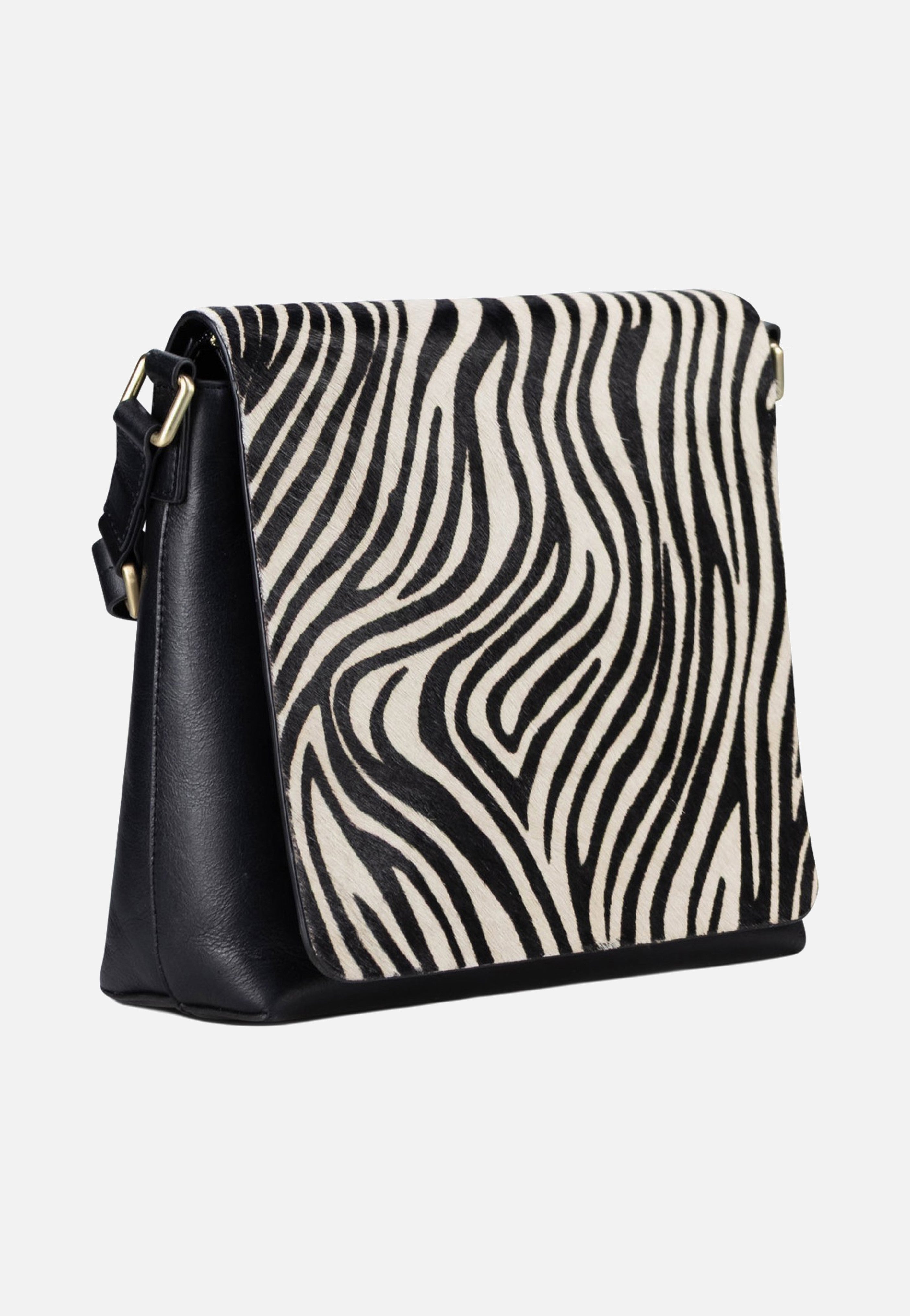 Jost Furry Zebra Shoulder Bag M 3115 Zebra Umhängetasche
