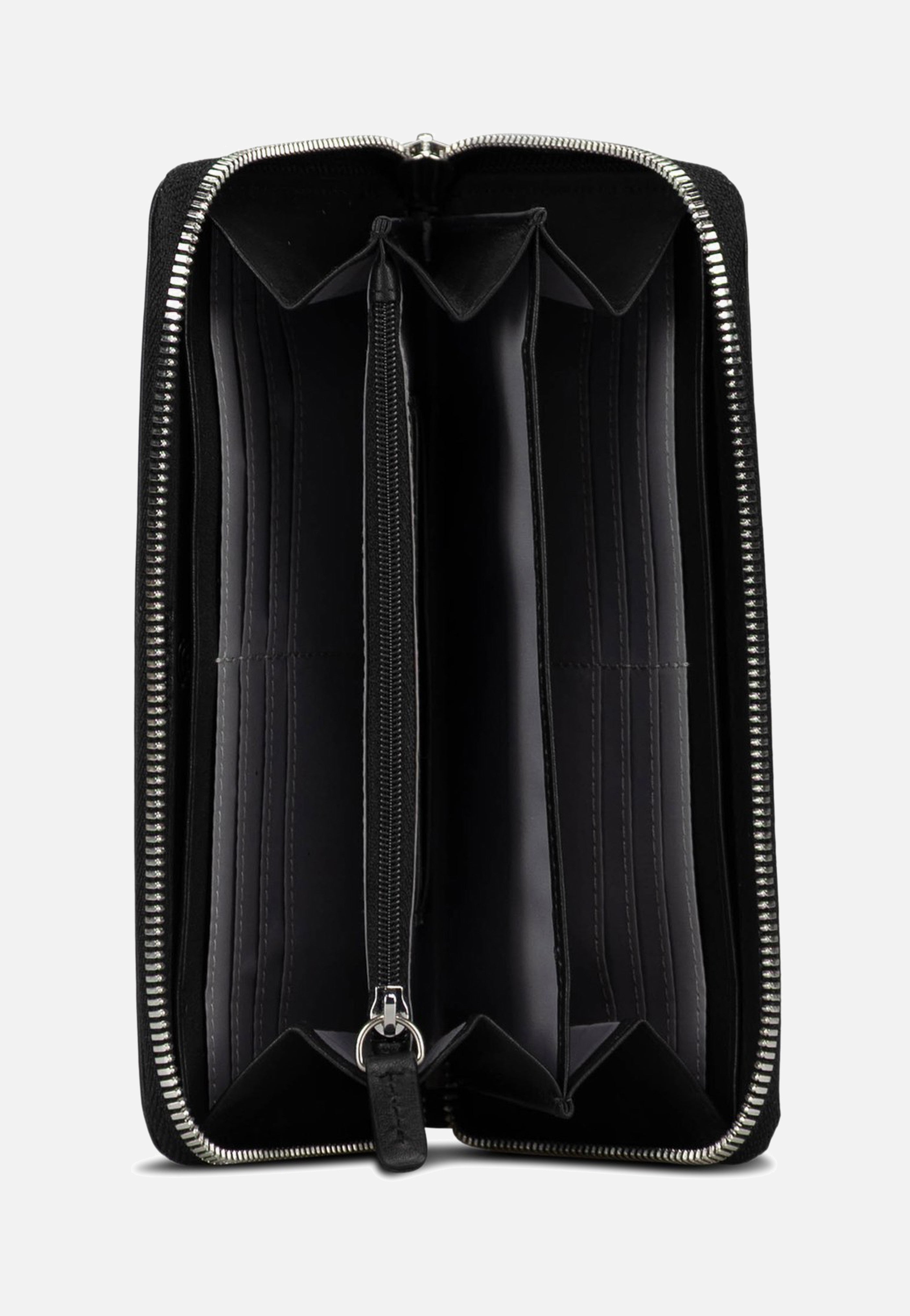 Jost Odense Zip 6330 Large Black Portemonnaie