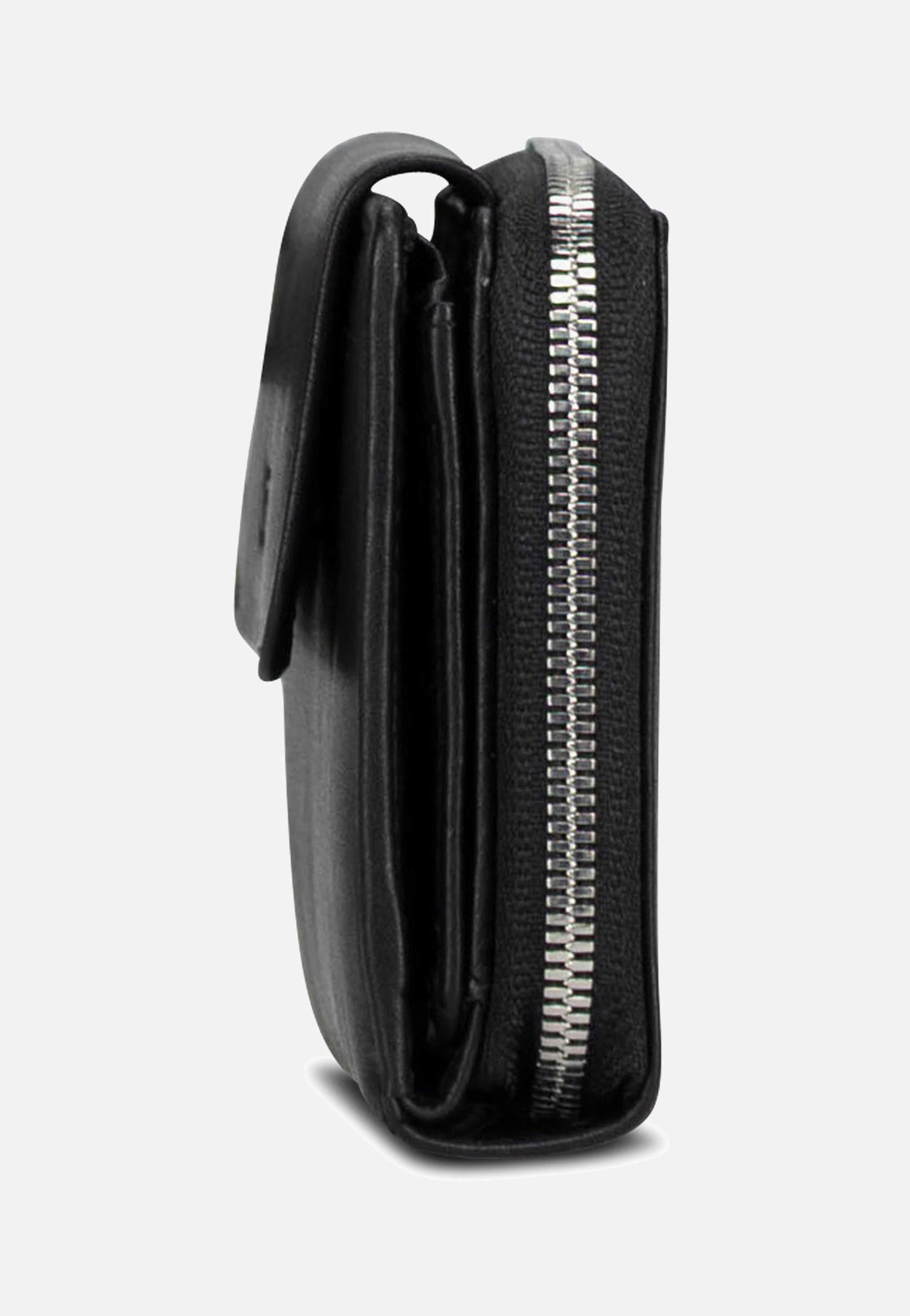 Jost Odense Zip 6331 Medium Black Portemonnaie