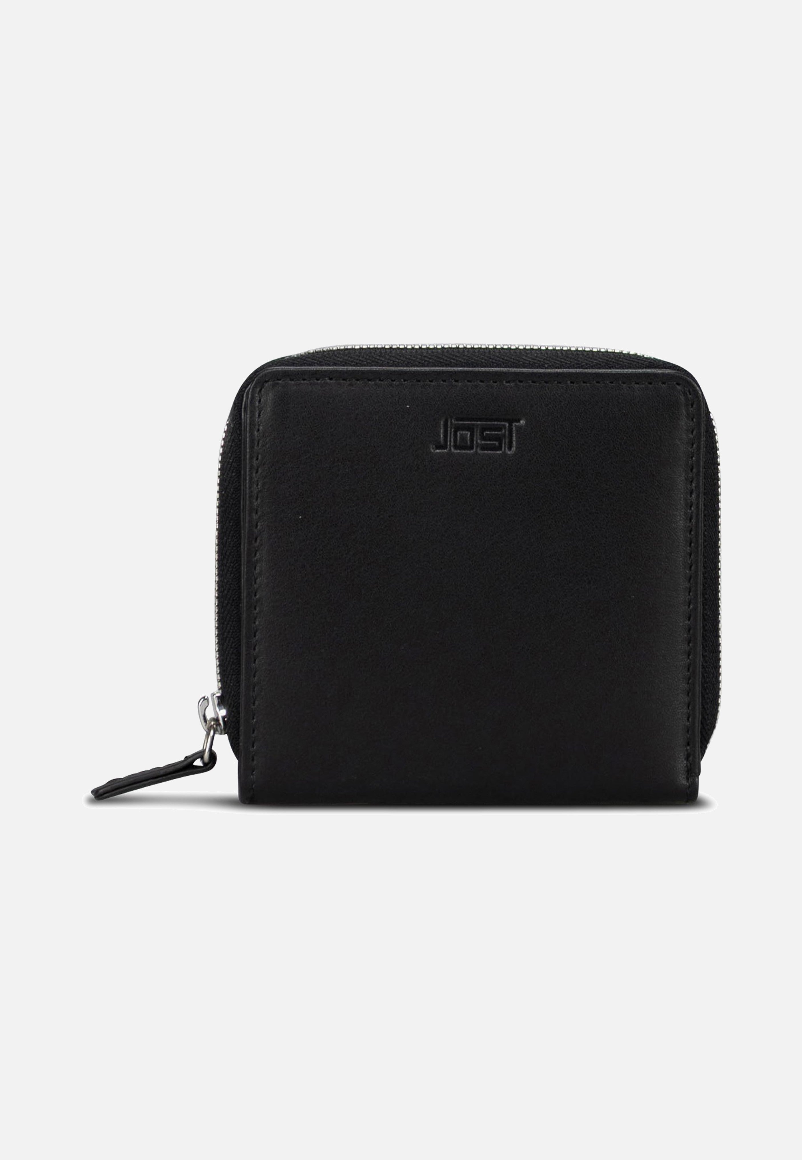 Jost Odense Zip 6334 Small Black Portemonnaie