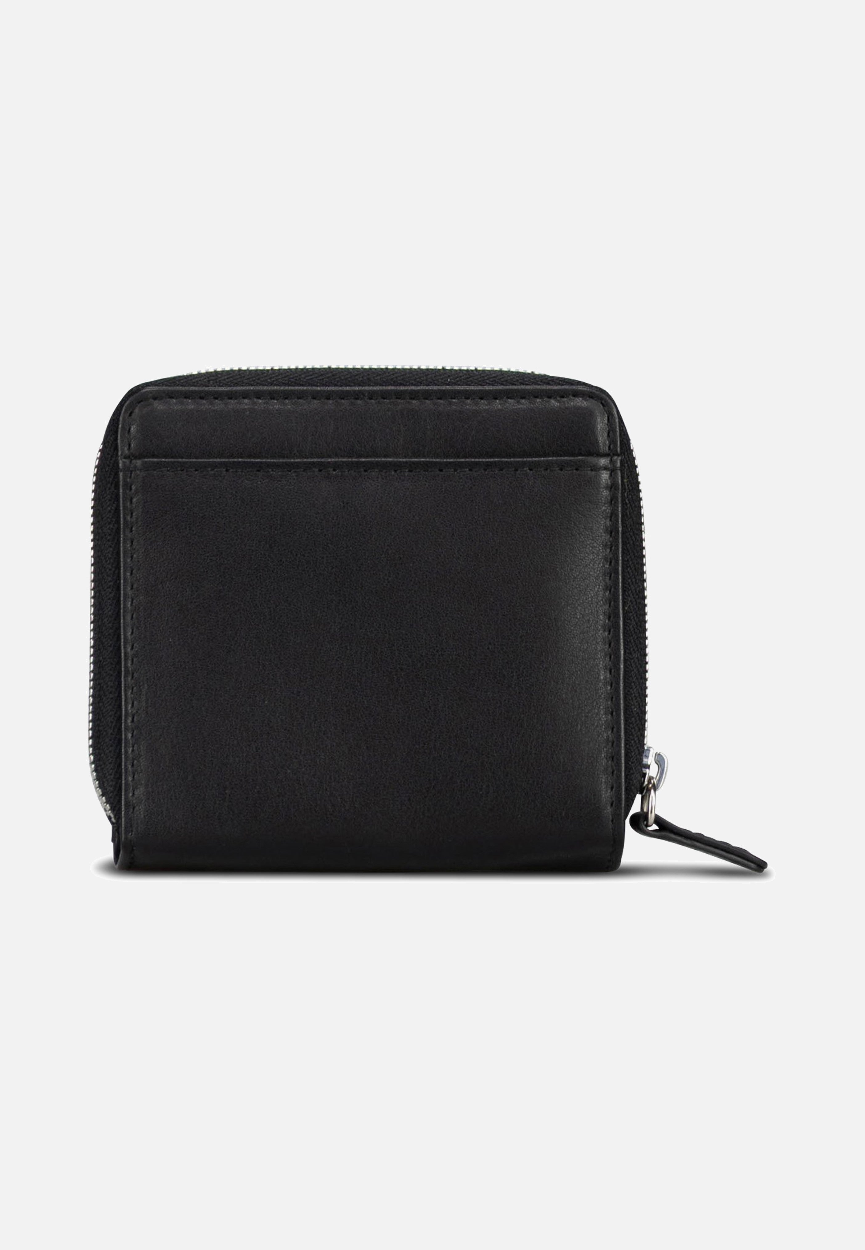 Jost Odense Zip 6334 Small Black Portemonnaie