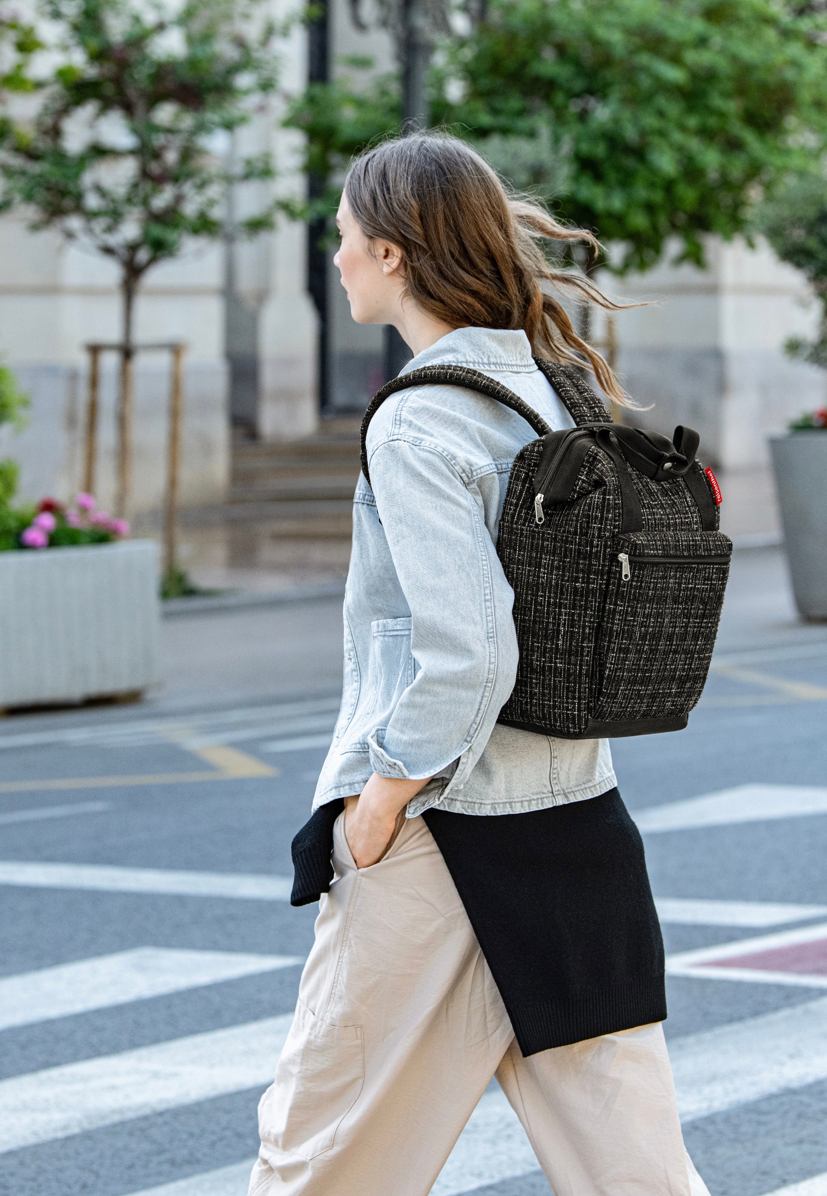 reisenthel Allrounder R Bouclé Black Backpack