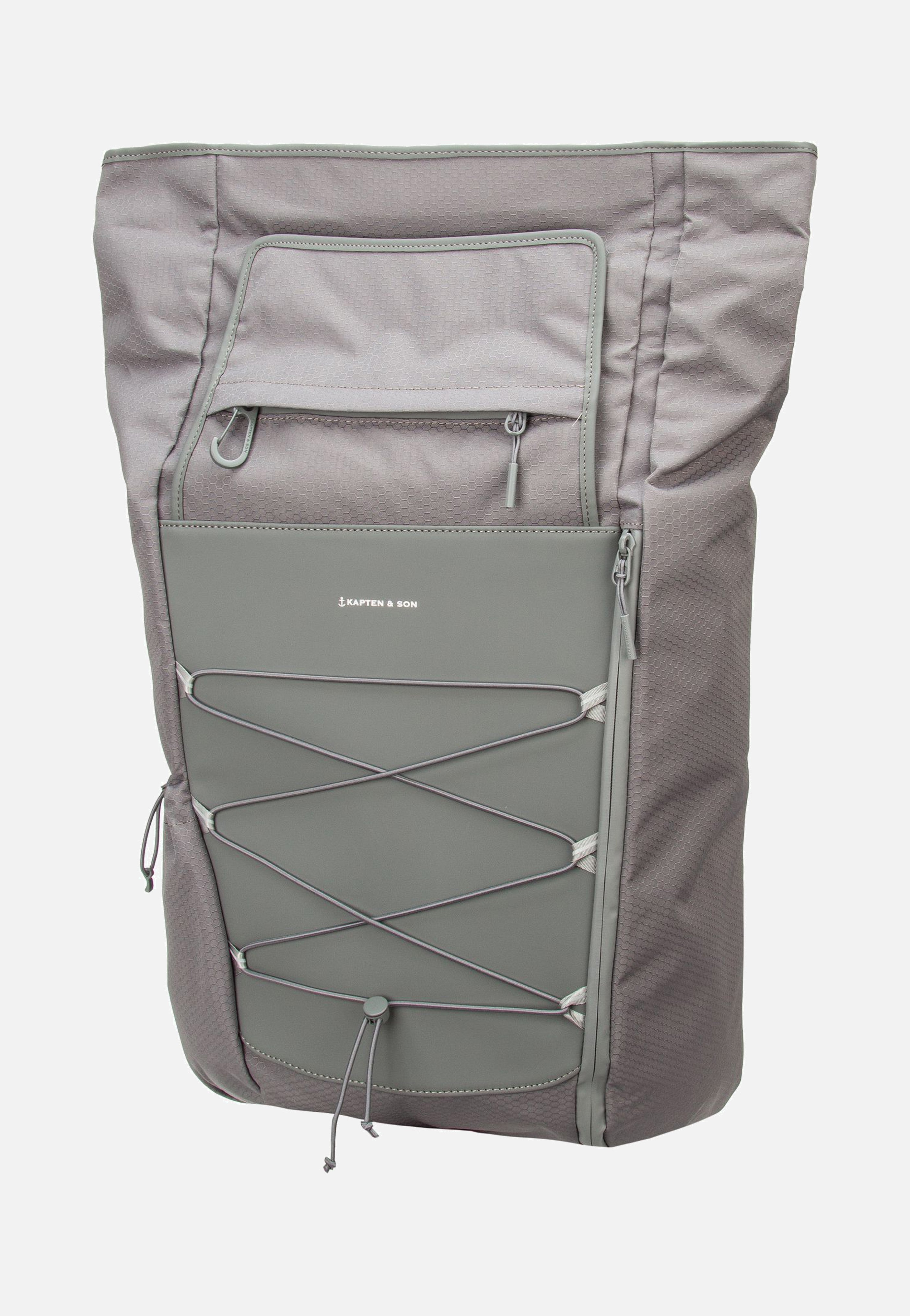 Kapten & Son - Banff Stone Grey - Rolltop Backpack | Neutral-Image