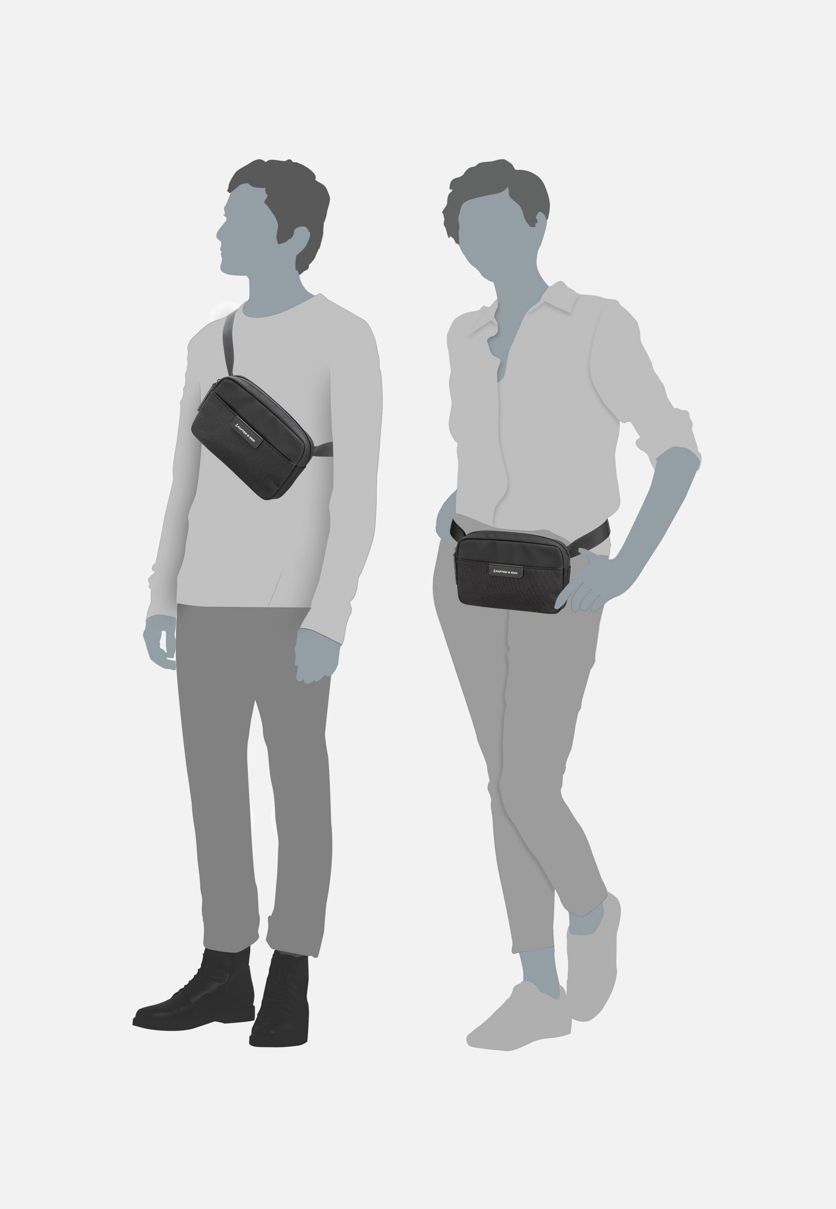 Kapten & Son - Bergen CB All Black - Fanny Pack | Neutral-Image