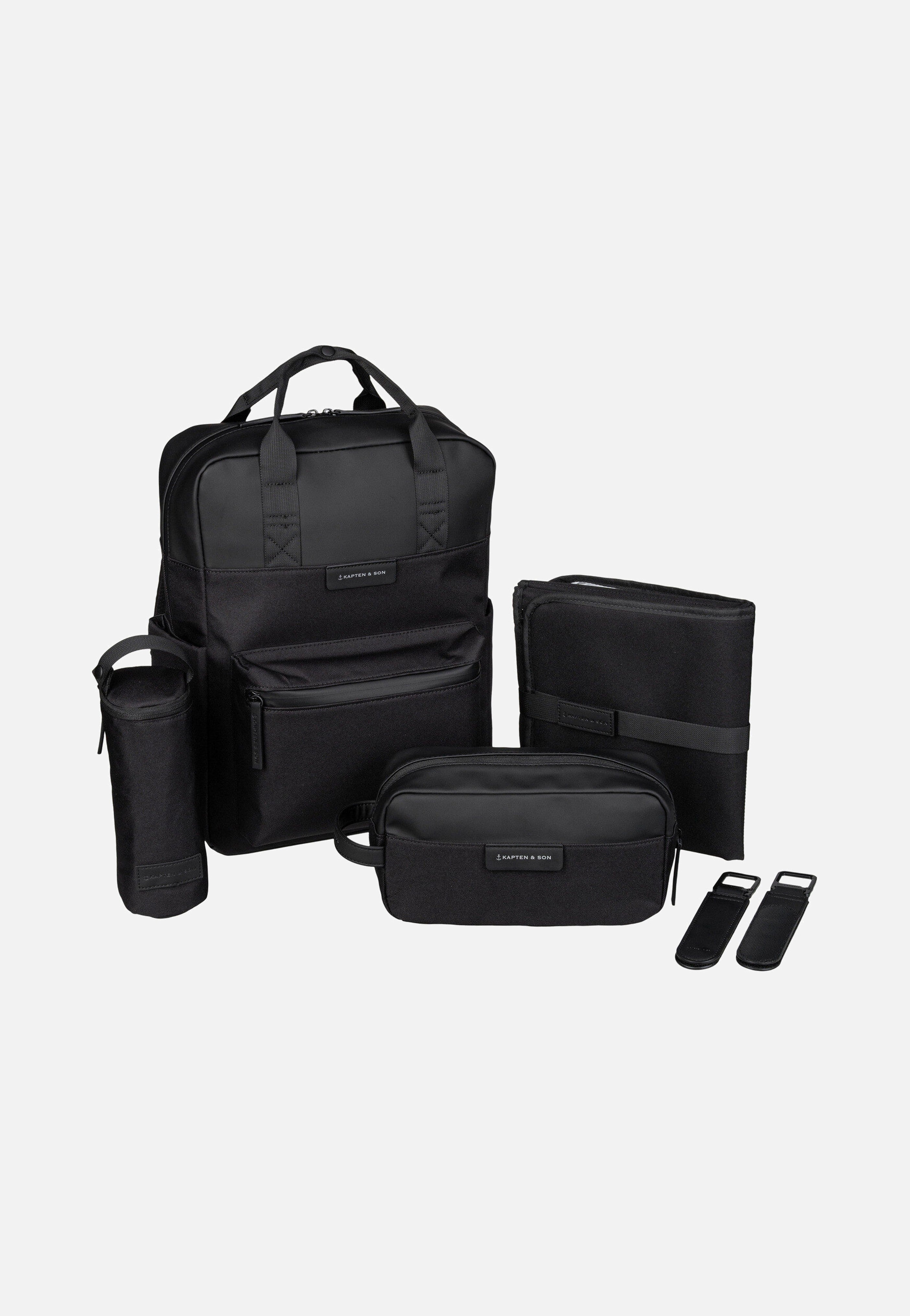 Kapten & Son - Bergen Pro Diaper BP All Black - Backpack | Neutral-Image