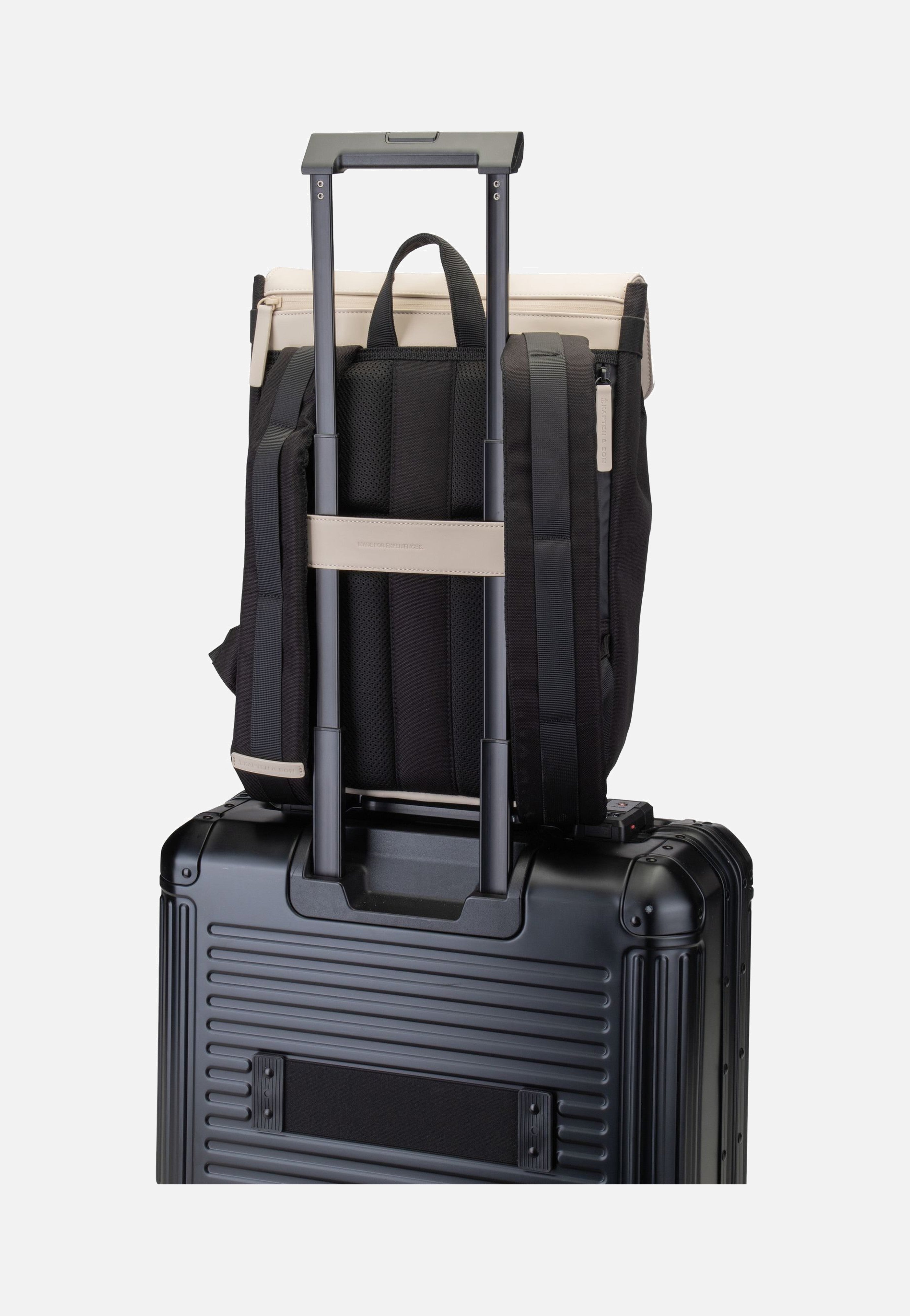 Kapten & Son Fyn Cream Black Rucksack