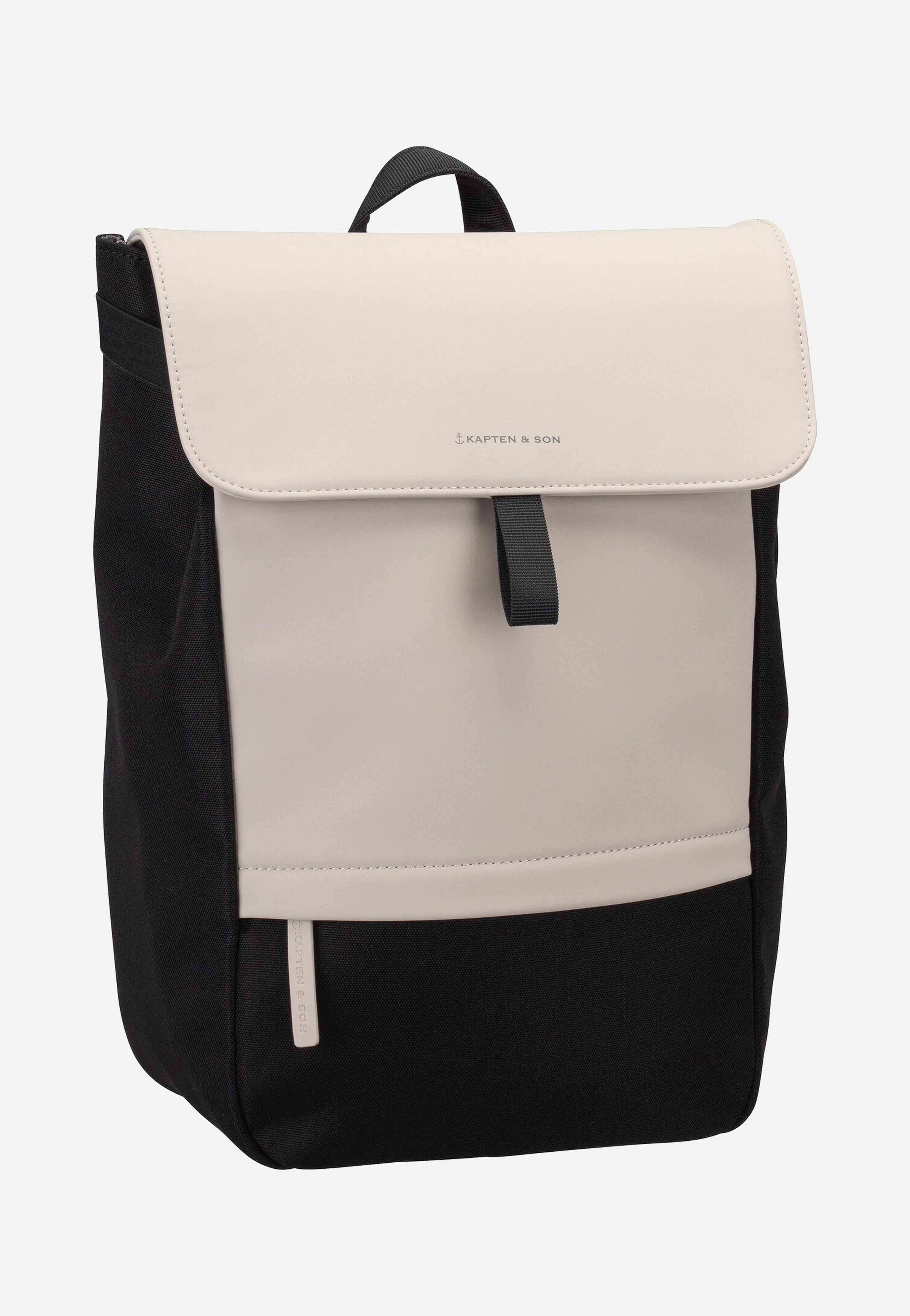 Kapten & Son Fyn Cream Black Rucksack