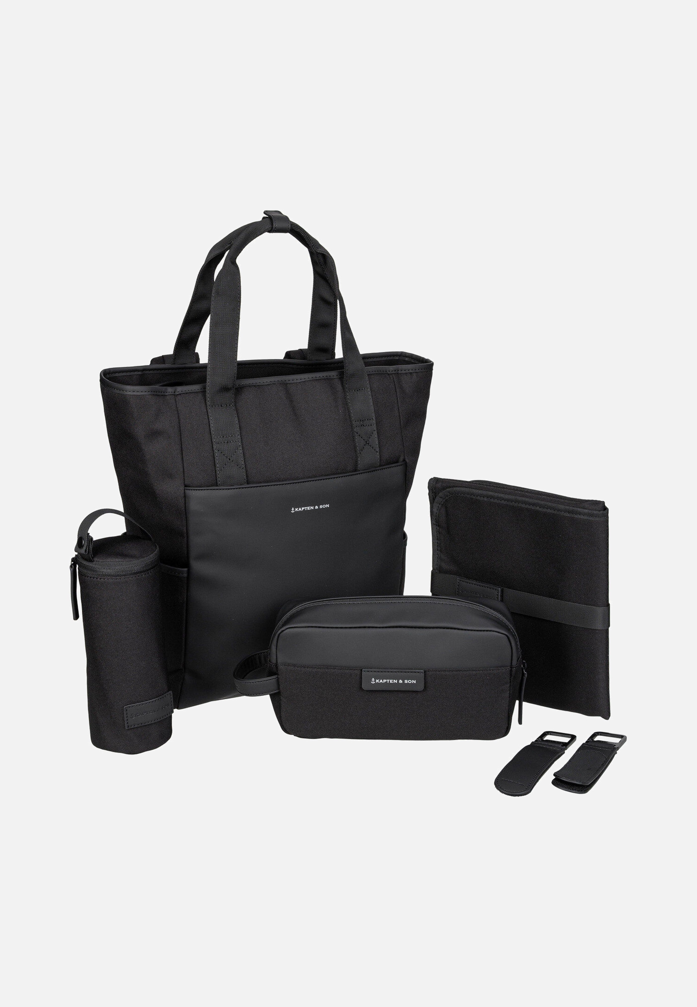 Kapten & Son - Lindby Diaper BP All Black - Backpack | Neutral-Image