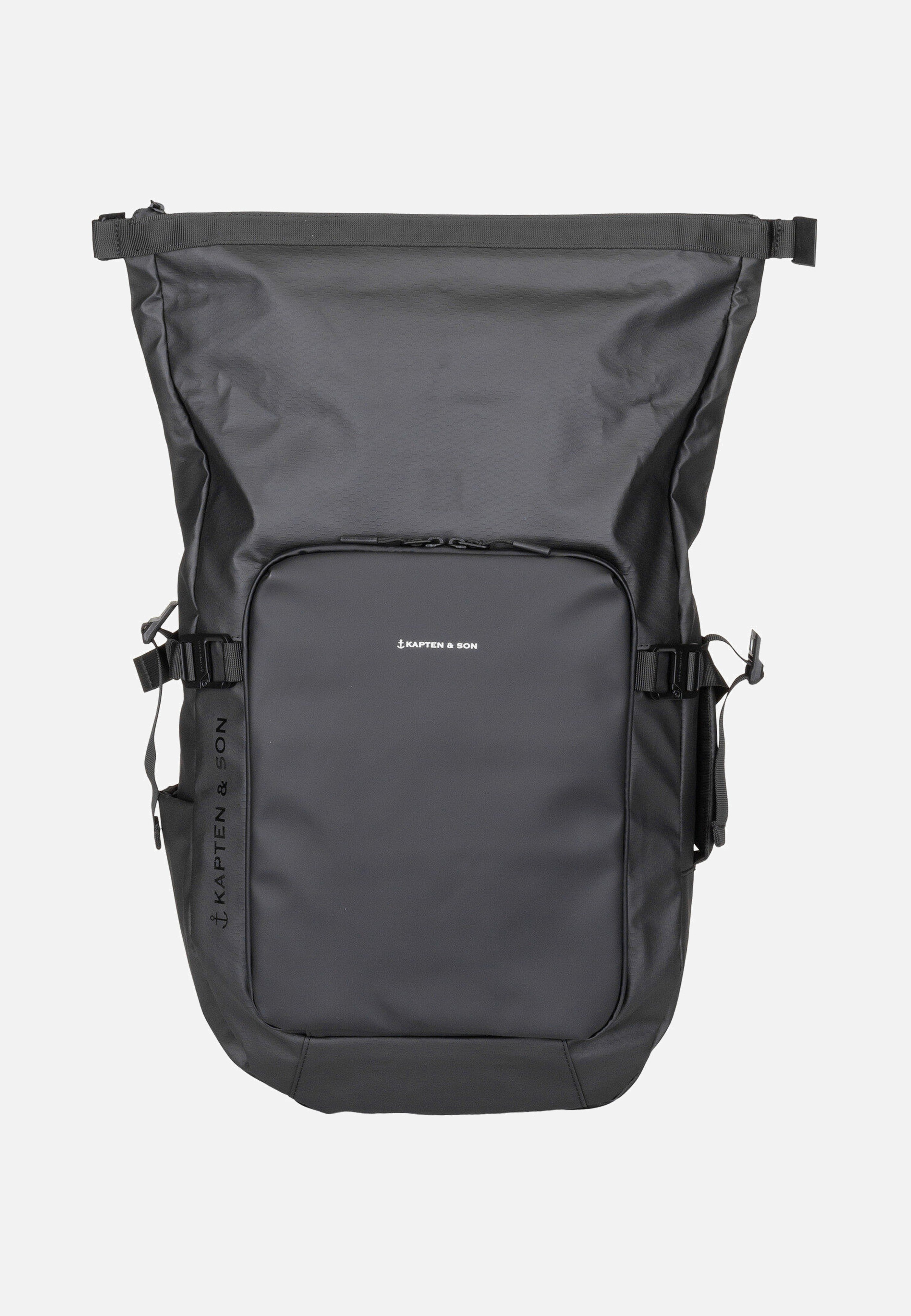 Kapten & Son - Lisbon Pro Rolltop S All Black - Backpack | Neutral-Image