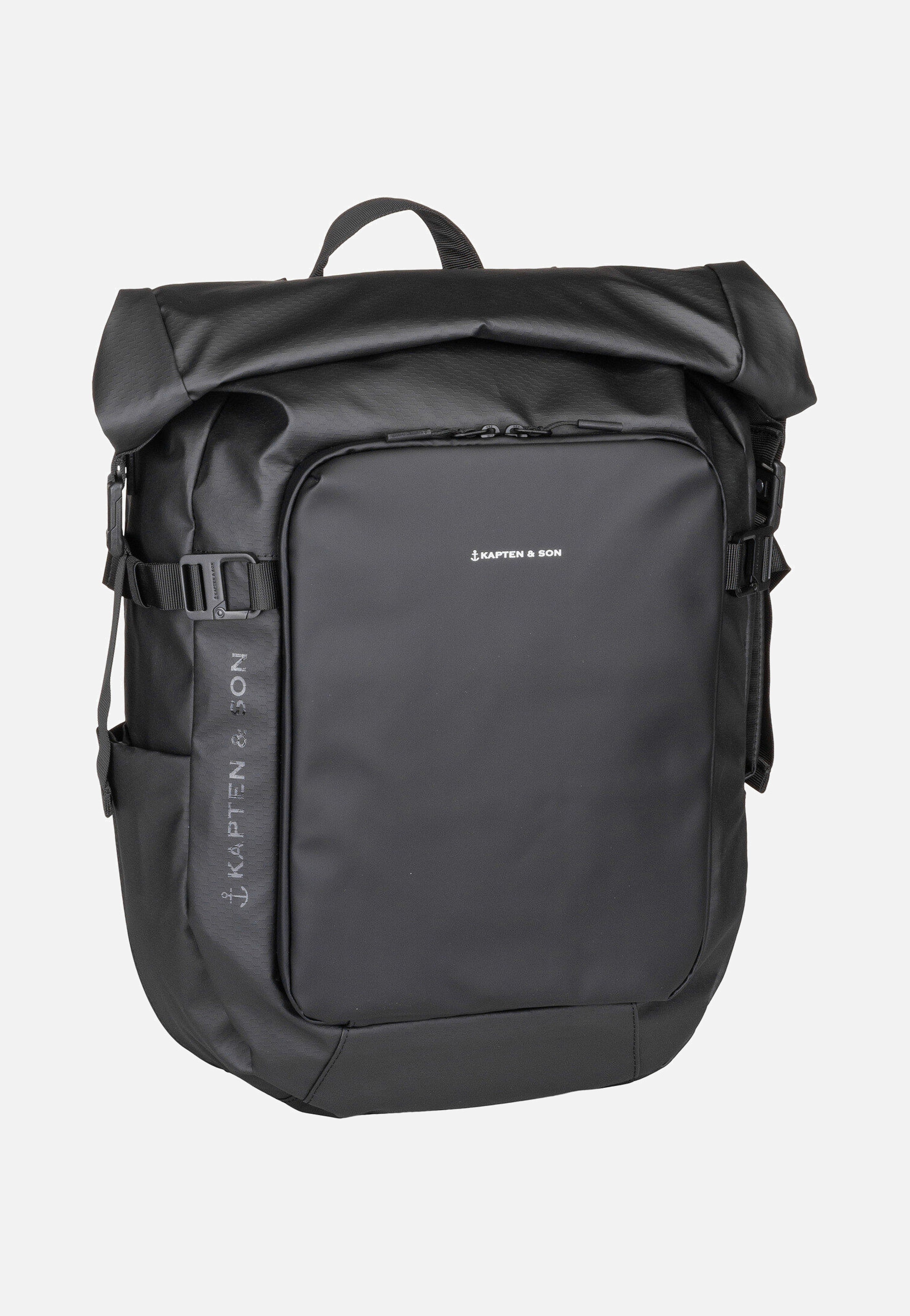 Kapten & Son - Lisbon Pro Rolltop S All Black - Backpack | Neutral-Image