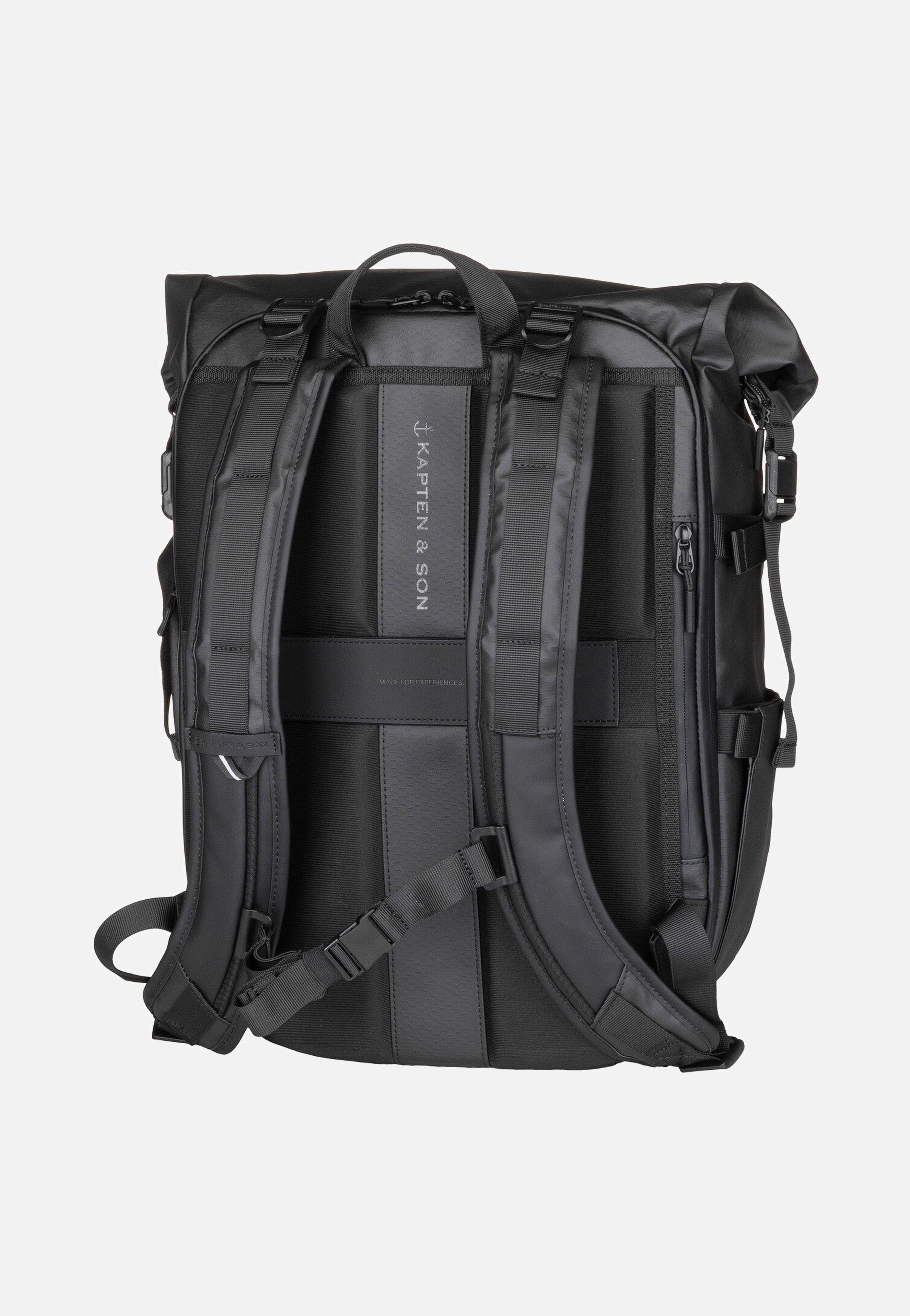 Kapten & Son - Lisbon Pro Rolltop S All Black - Backpack | Neutral-Image