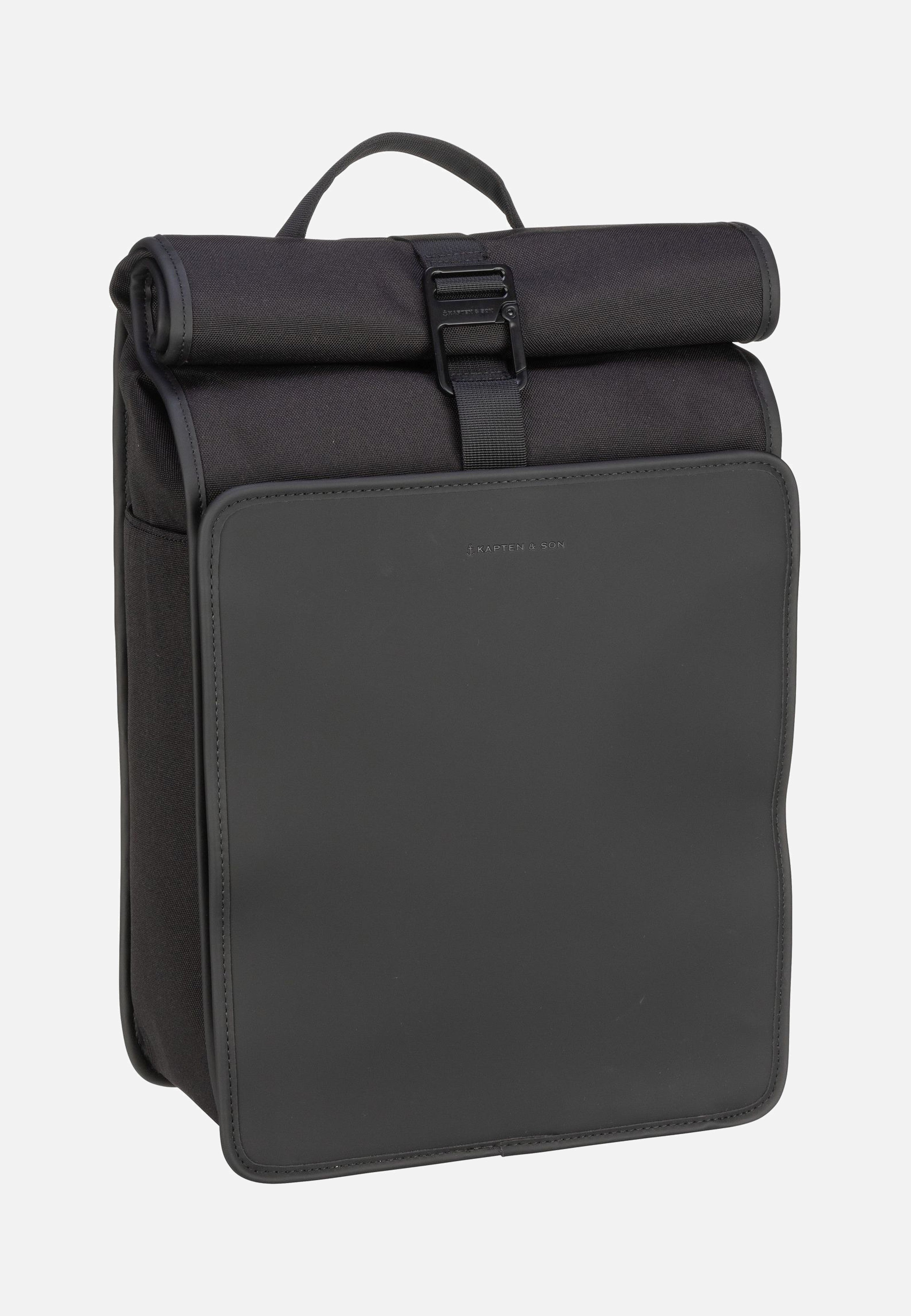 Kapten & Son - Lund Pro All Black - Rolltop Backpack | Neutral-Image