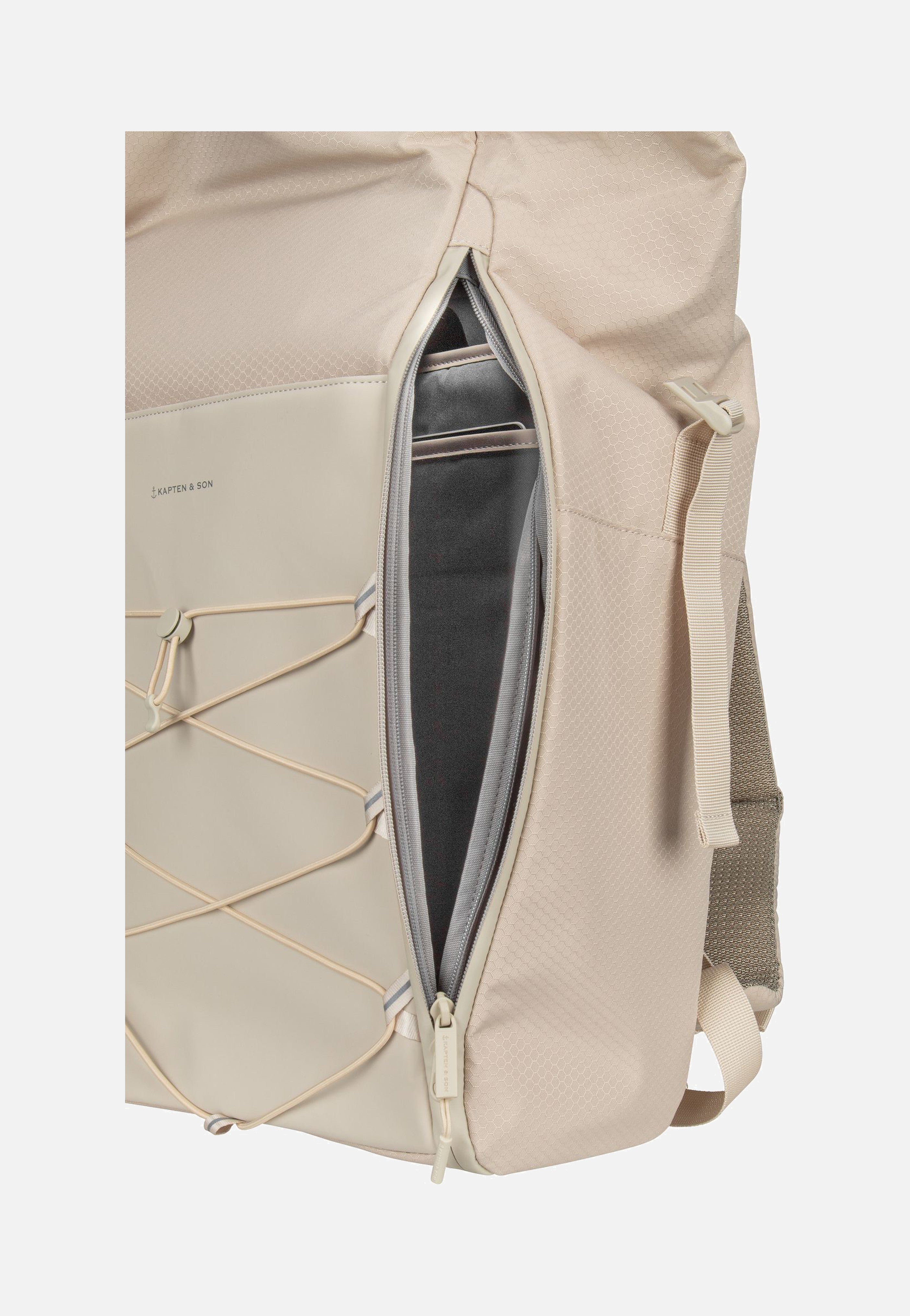 Kapten & Son - Yoho Sandstone - Rolltop Backpack | Neutral-Image