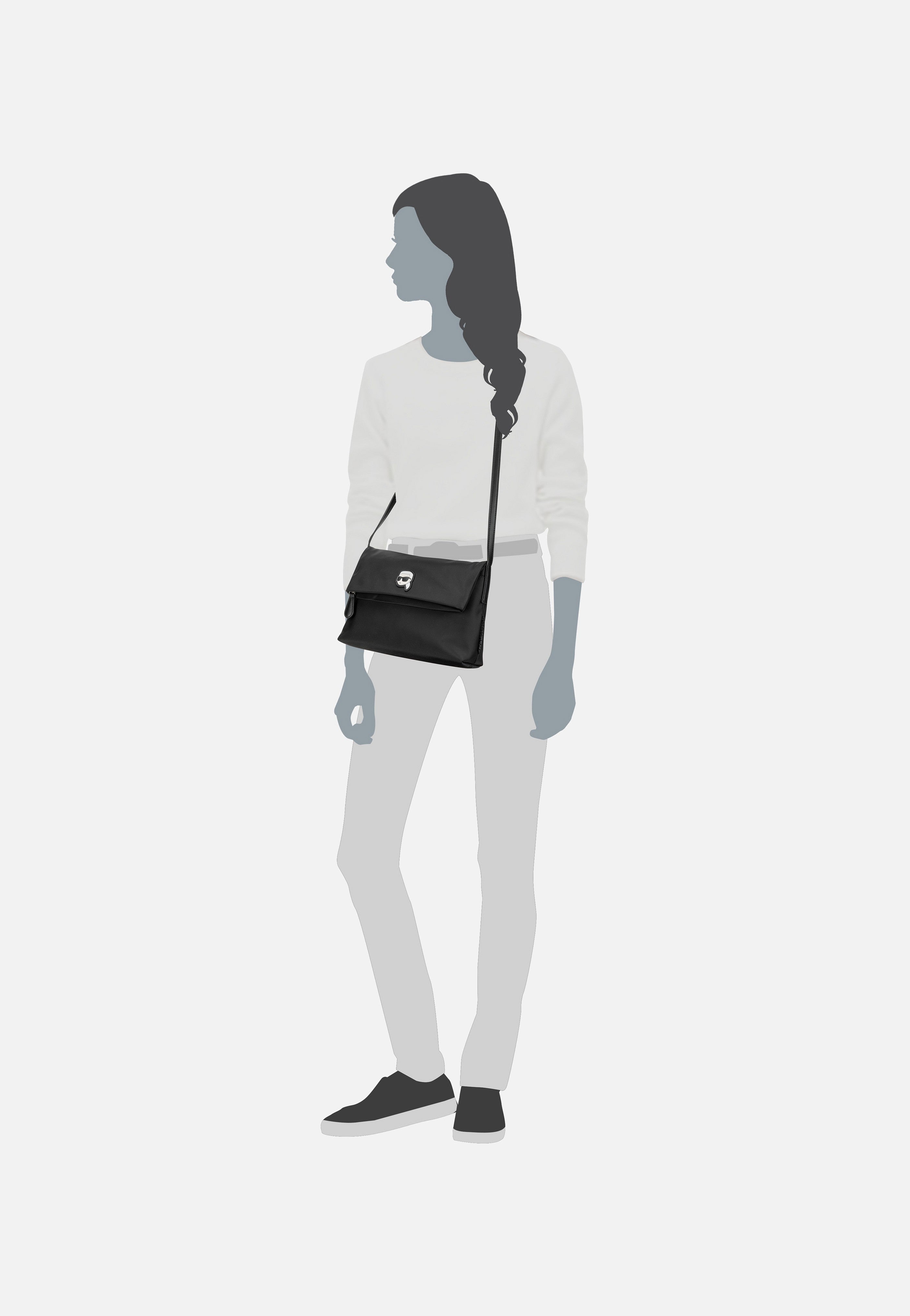 Karl Lagerfeld - K/Ikonik 2.0 Nylon Fold CB Black - Pouch Bag | Women-Image