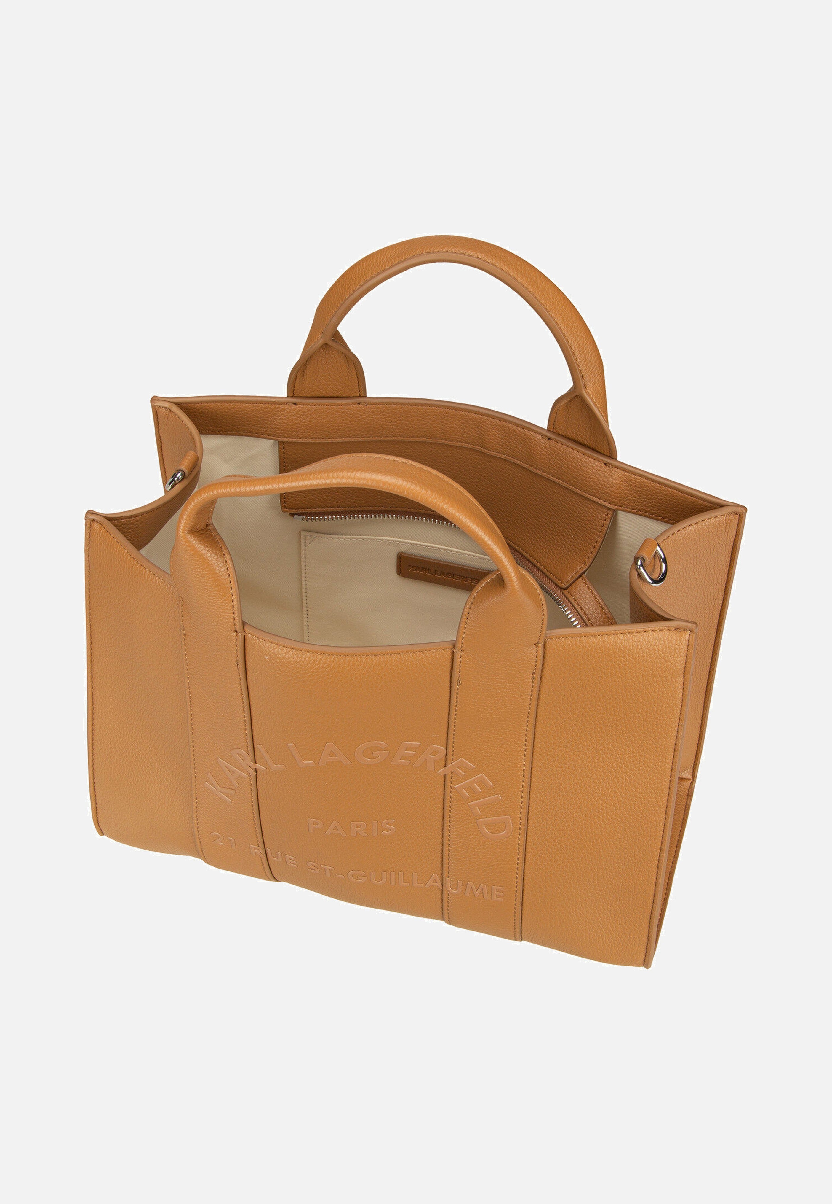 Karl Lagerfeld K/RSG Pebble Square Med Tote Caramel Tote Bag