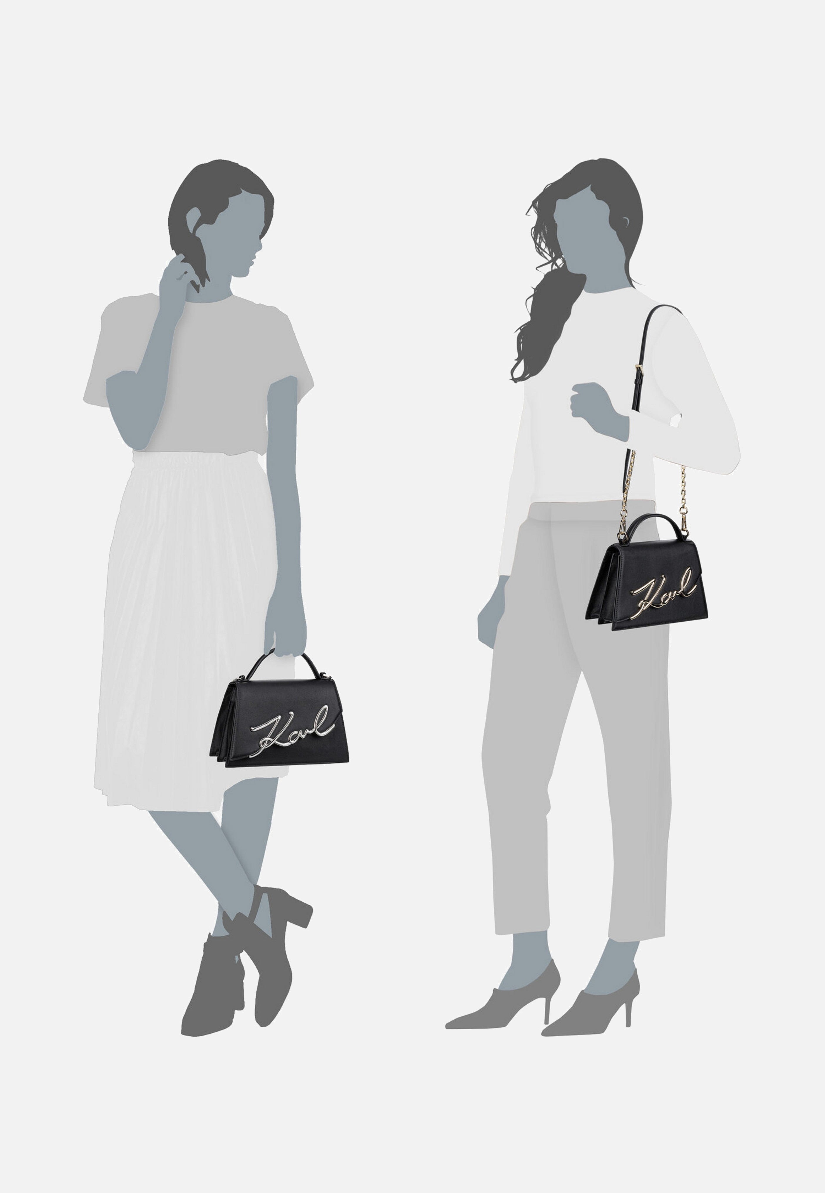 Karl Lagerfeld - K/Signature 2.0 MD 30036 Black/Gold - Handle Bag | Women-Image