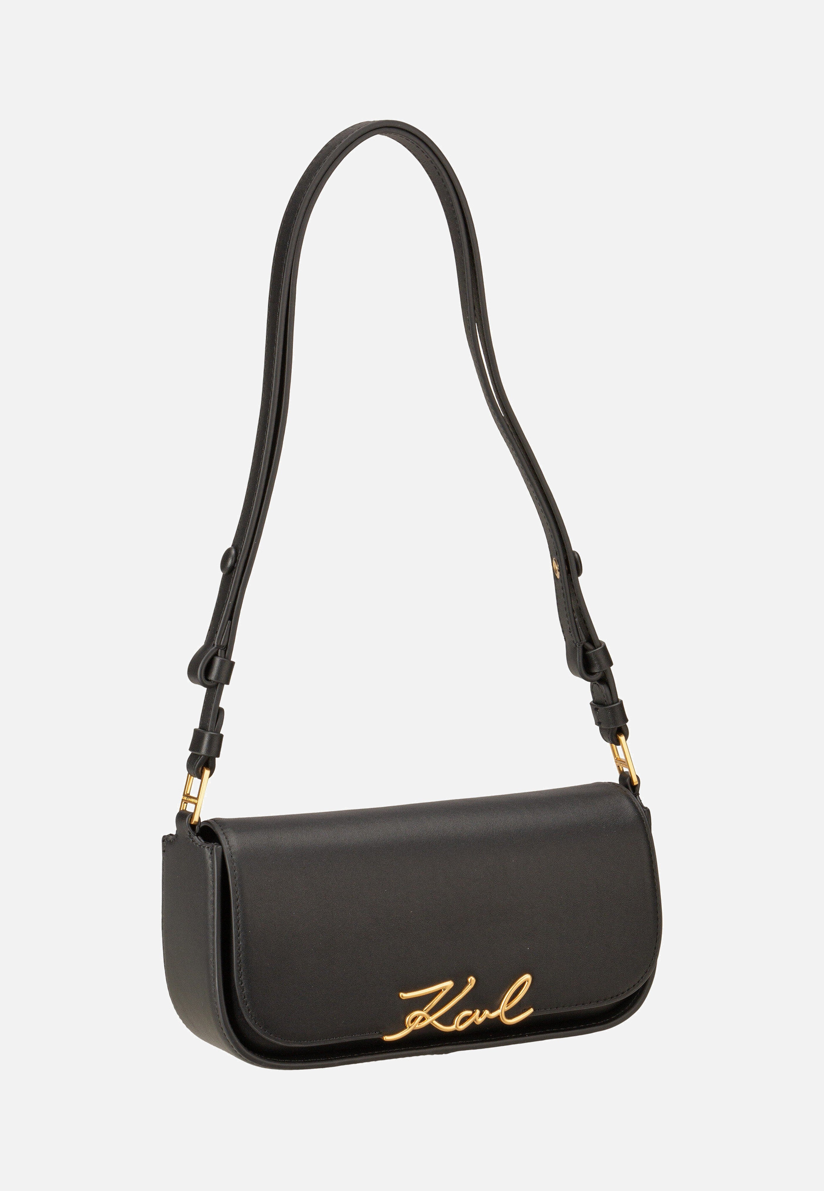 Karl Lagerfeld - K/Signature Crossbody Black-Vibration Gold - Evening Bag | Women-Image