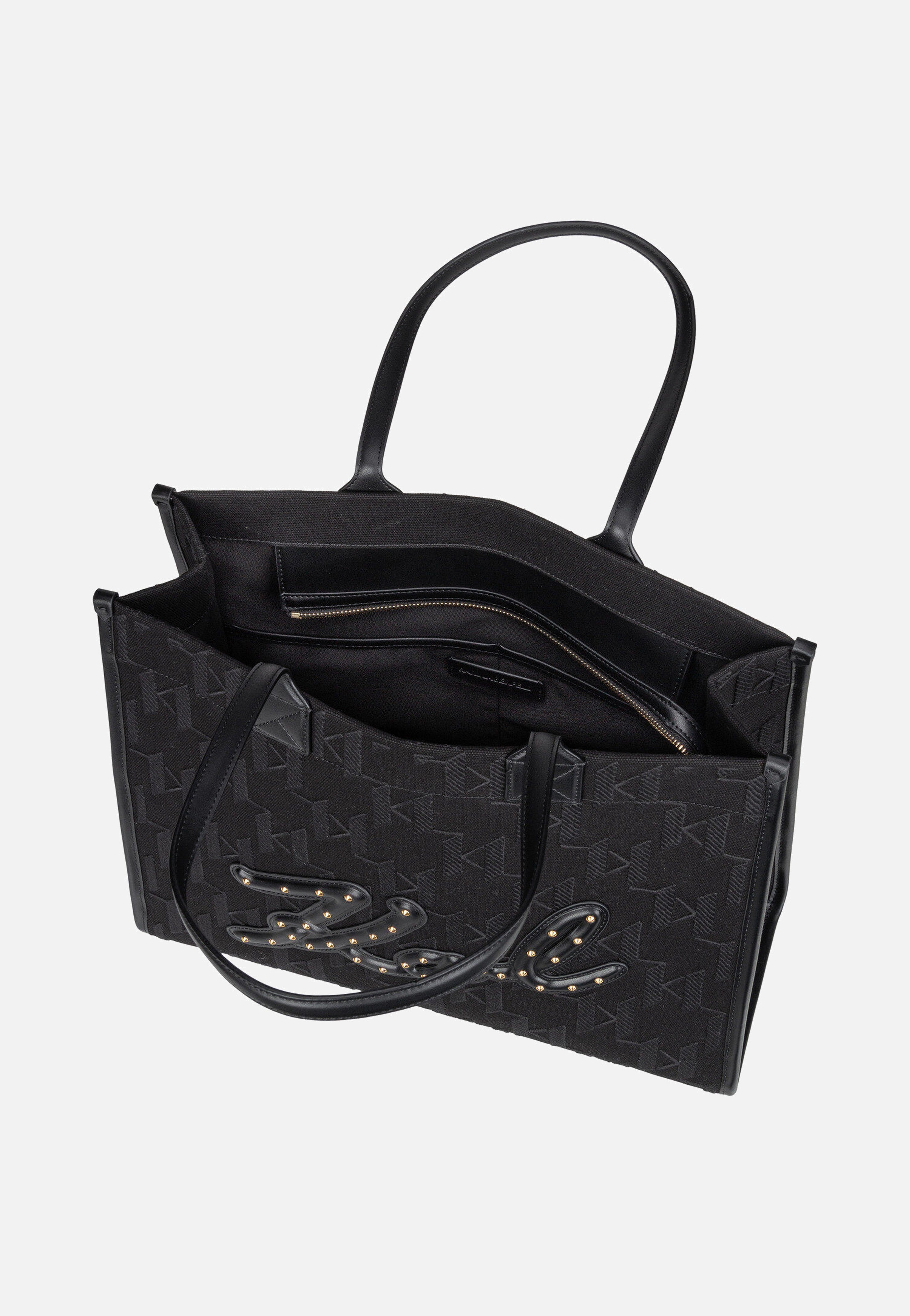 Karl Lagerfeld - K/Skuare SP LG Monogram Black - Shopper | Women-Image