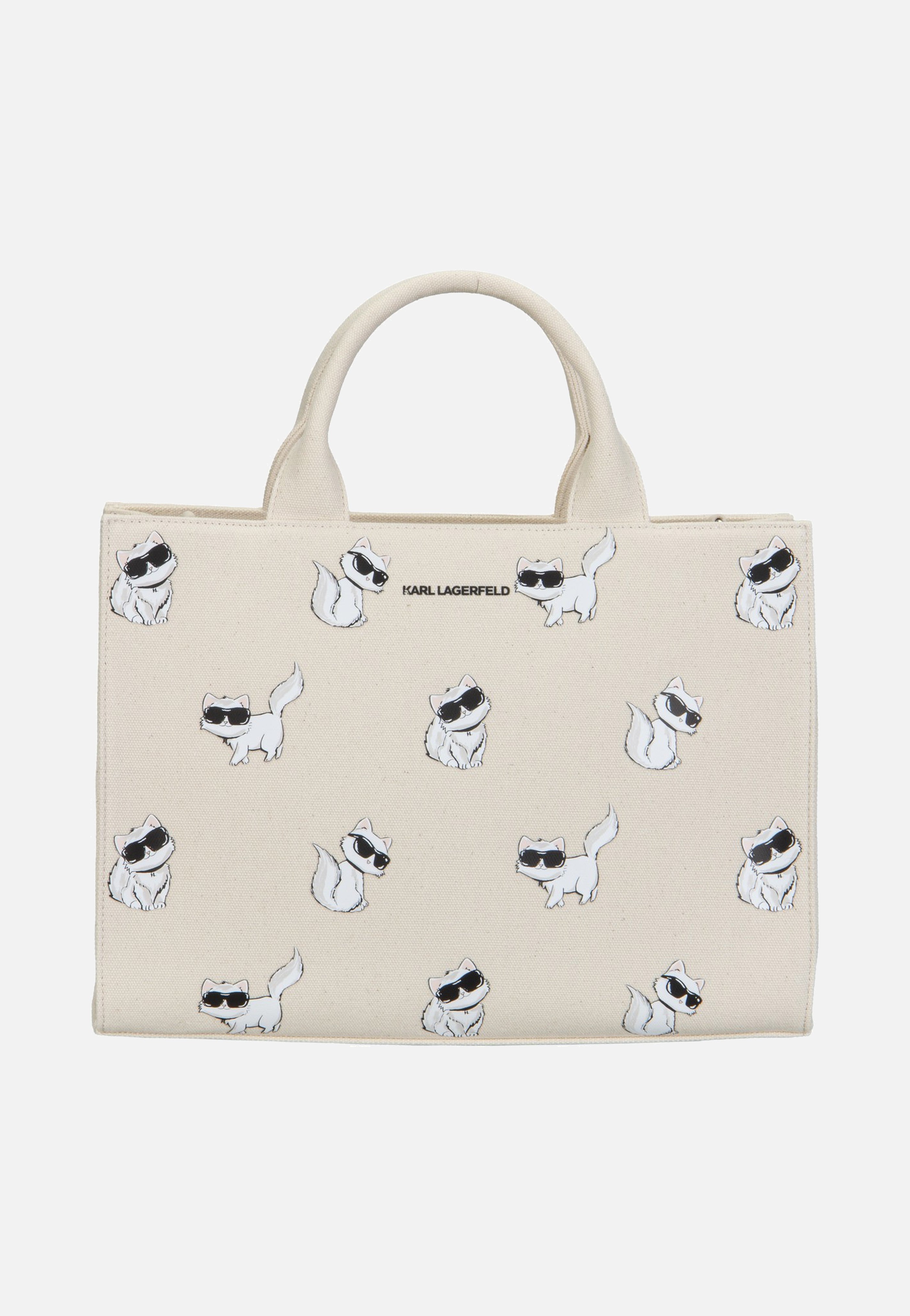 Karl Lagerfeld Ikon Choupette MD Square Tote Natural Tote Bag